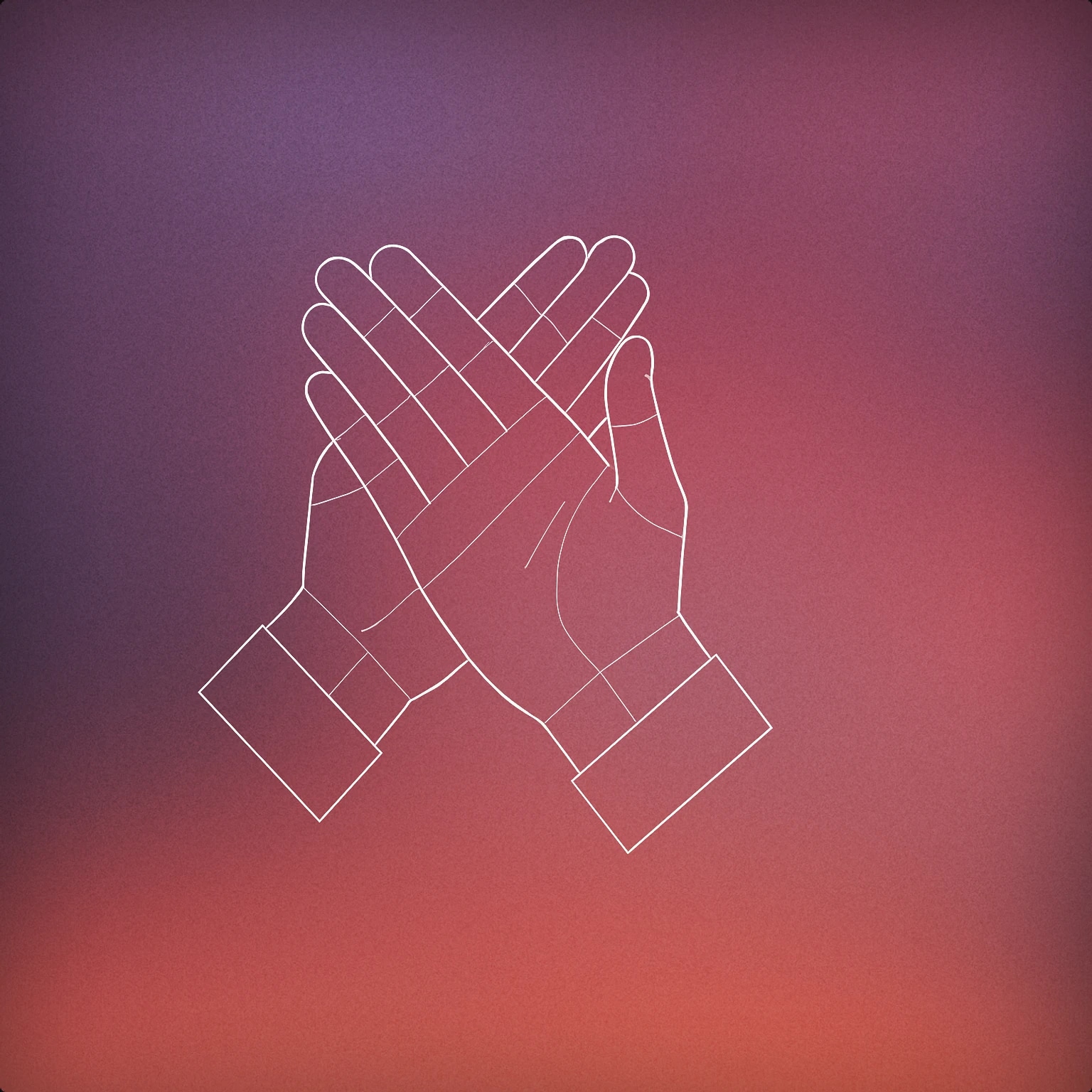 Cover of Two stylized hands in mid-clap, slightly overlapping at the palms with minimal detail for Claps sound effects