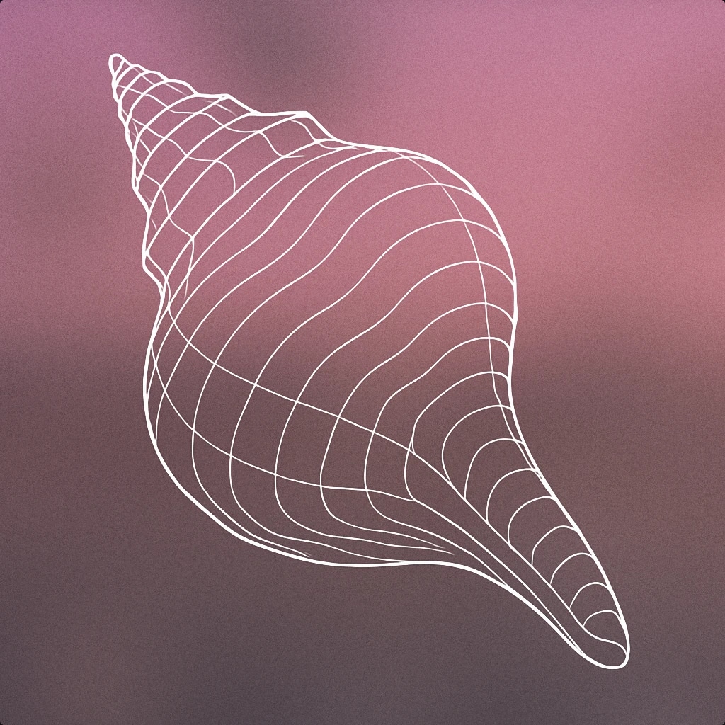 Cover of A stylized conch shell with subtle wave-like grooves along its surface for Ocean Waves sound effects
