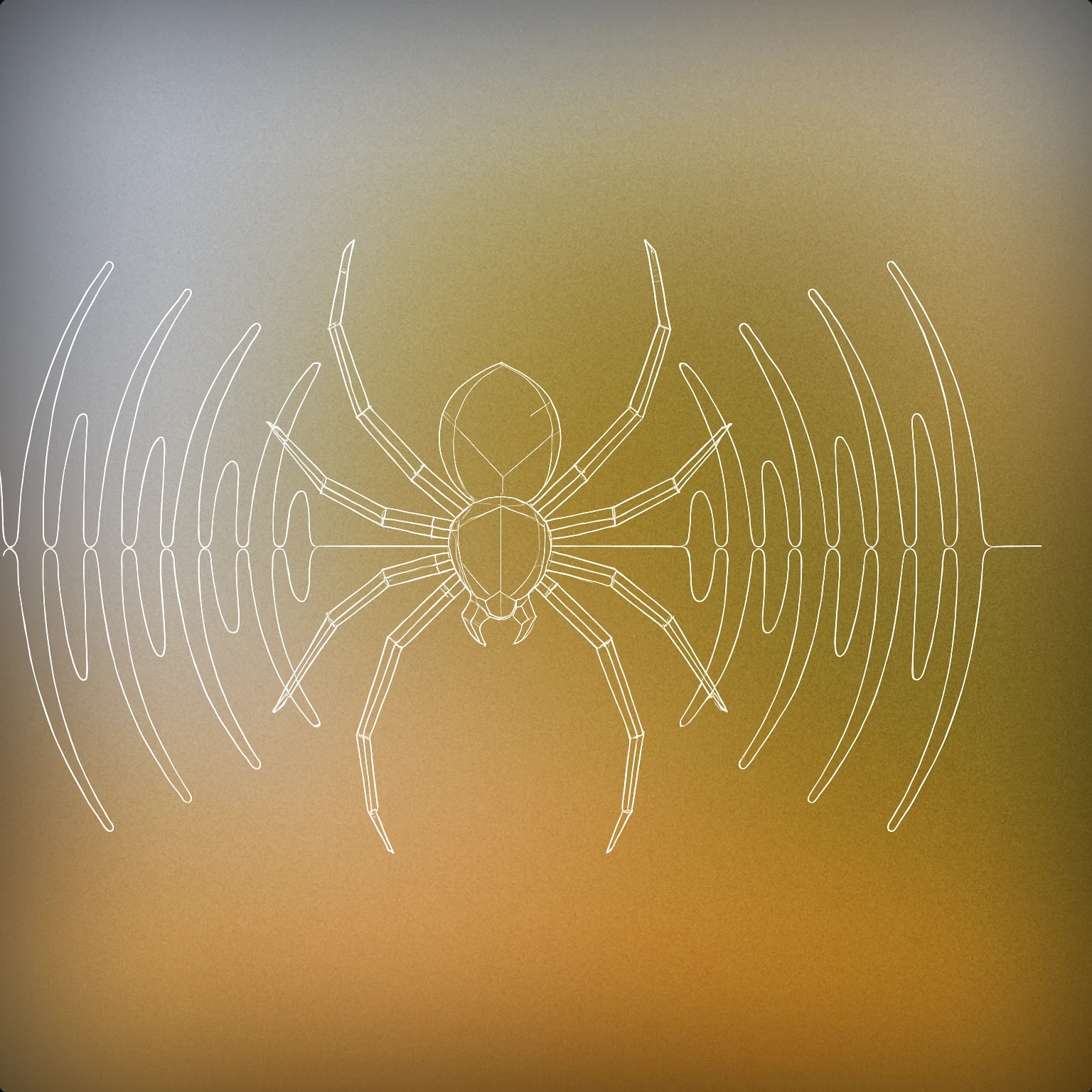 Cover of A stylized spider with its legs forming the shape of sound vibrations radiating outward for Spider sound effects