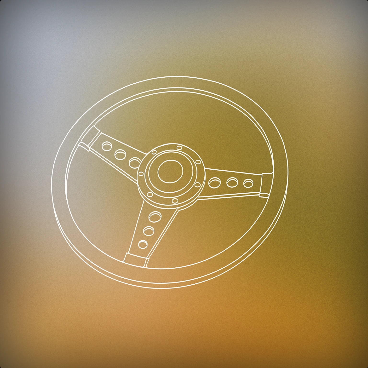 Cover of a classic car steering wheel with a central horn button for Car Horn sound effects