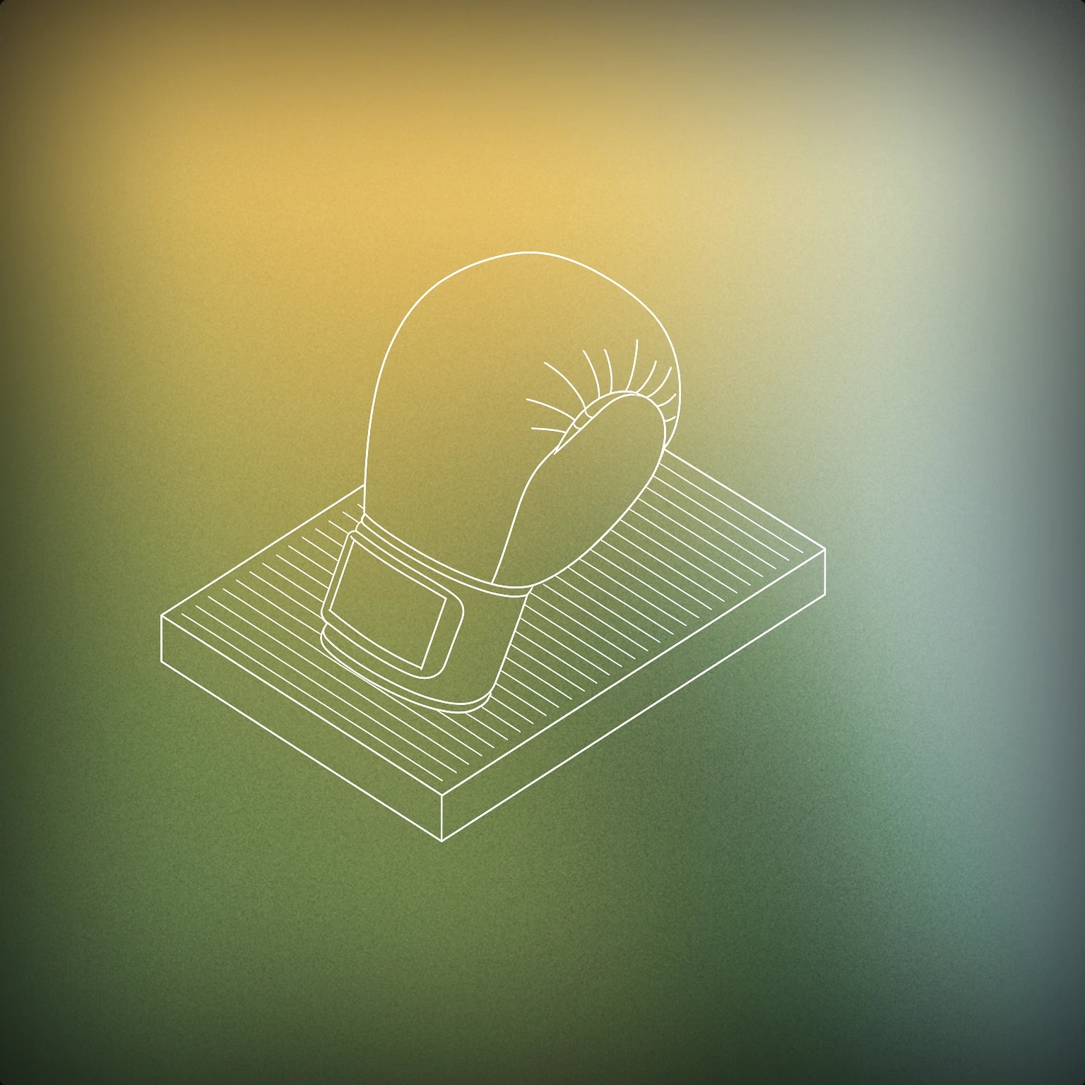 Cover of A boxing glove resting on a rectangular soundproofing panel for Punches sound effects