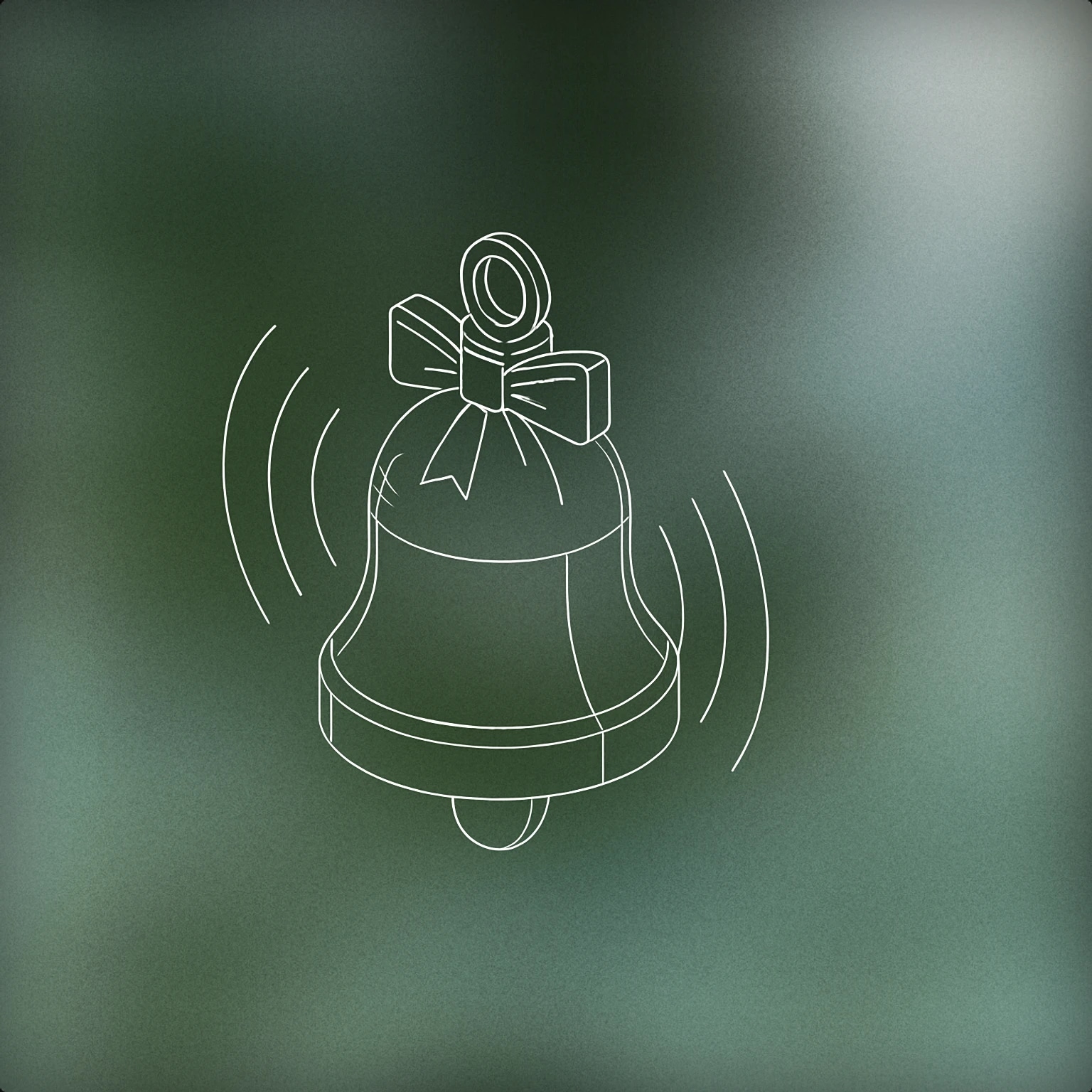 Cover of A bell shaped like a Christmas ornament with subtle sound lines radiating from it for Navidad sound effects
