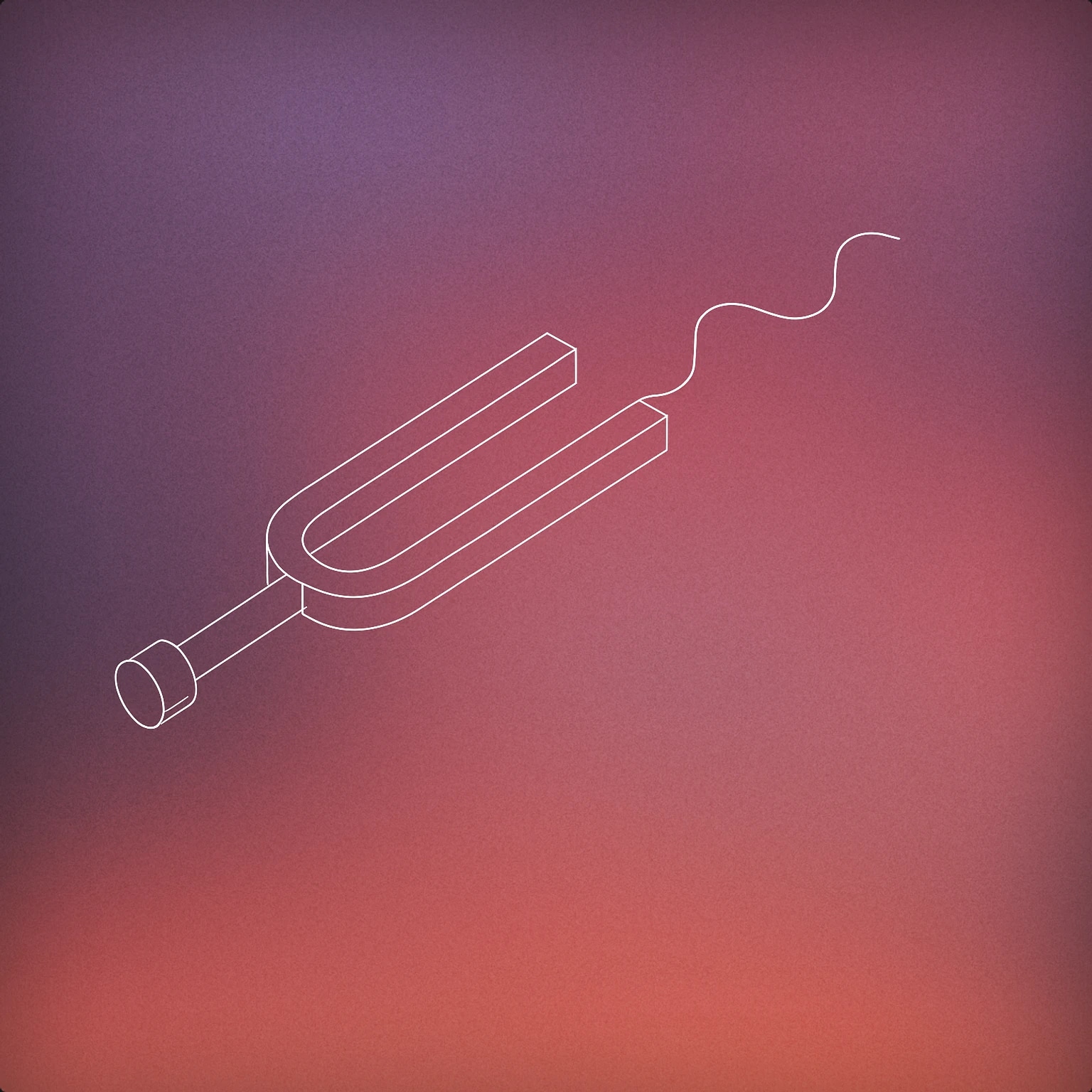 Cover of tuning fork with a gently rippling line emerging from its tip for Vibration sound effects