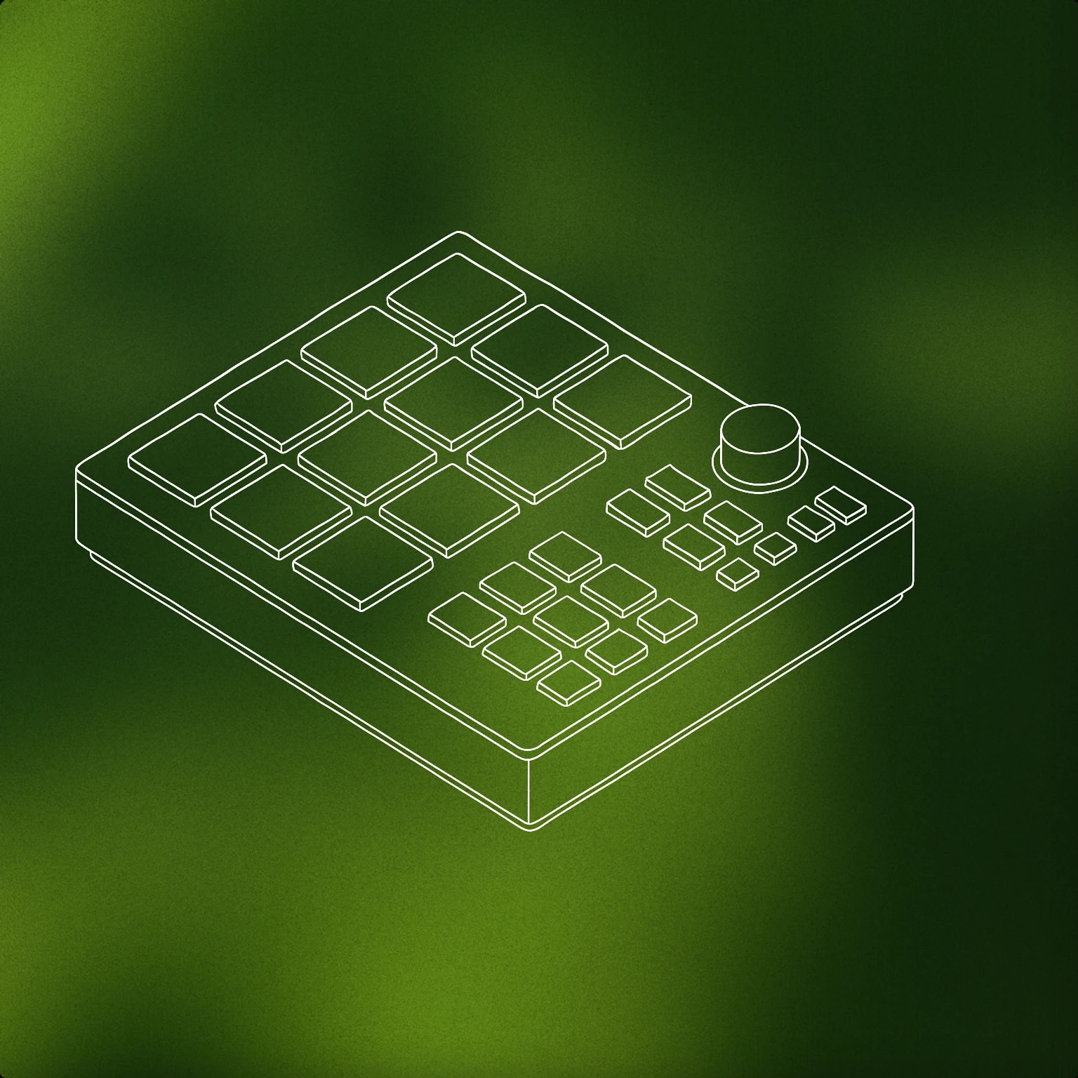 Cover of A stylized digital drum pad with a few raised rectangular buttons for Beats sound effects