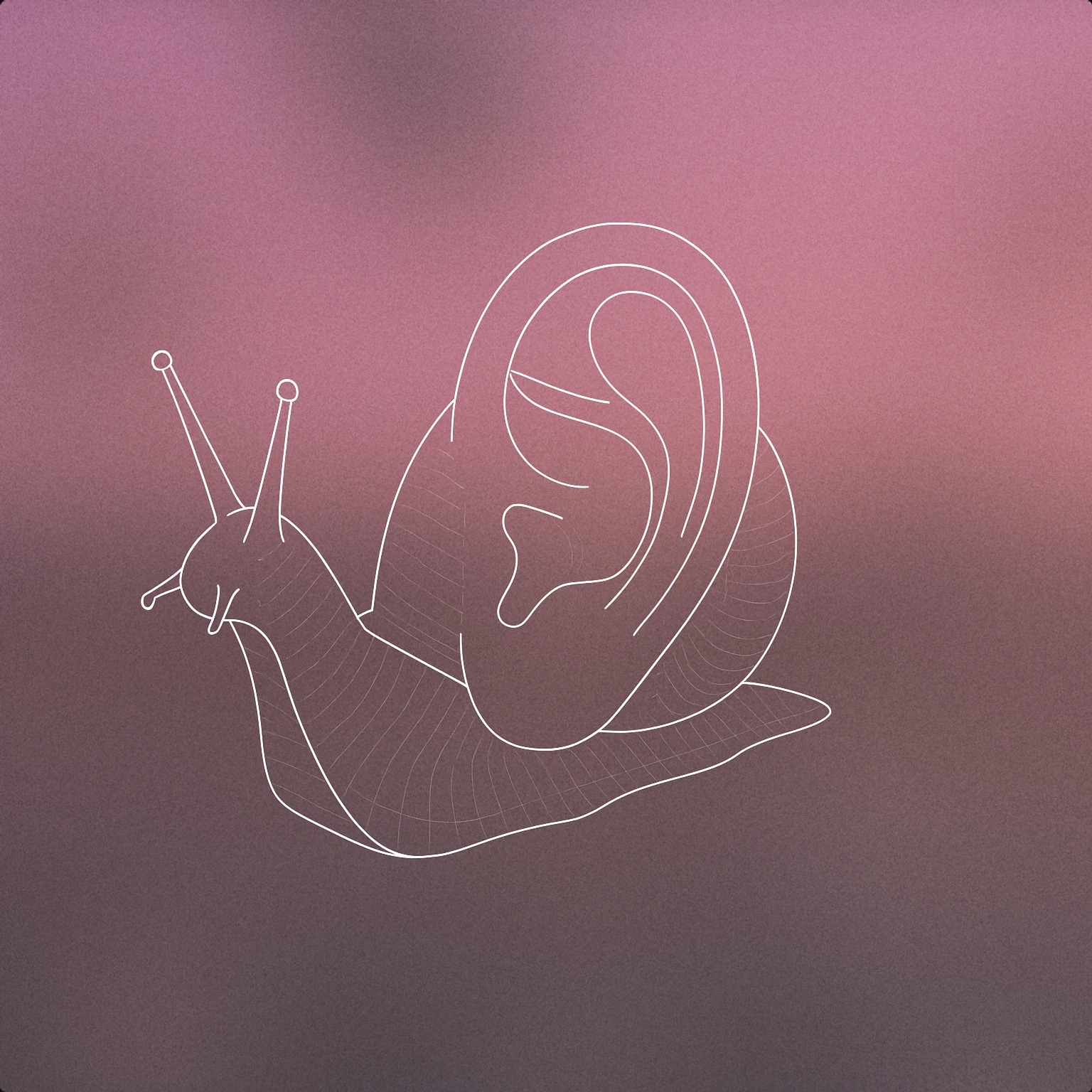 Cover of Snail with a large, stylized ear on its shell for Slow sound effects