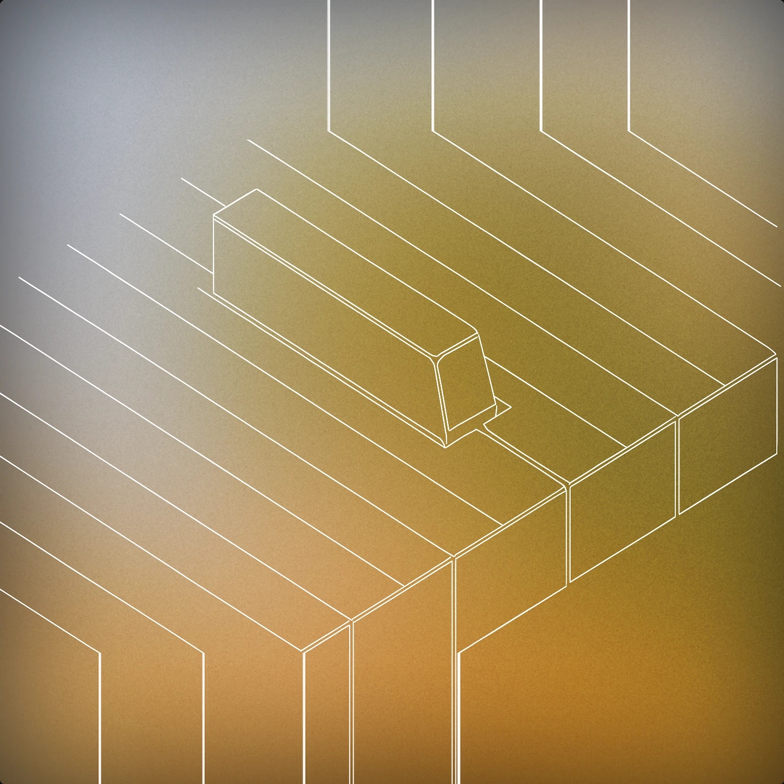 Cover of A single, unpressed piano key surrounded by untouched keys for Empty sound effects