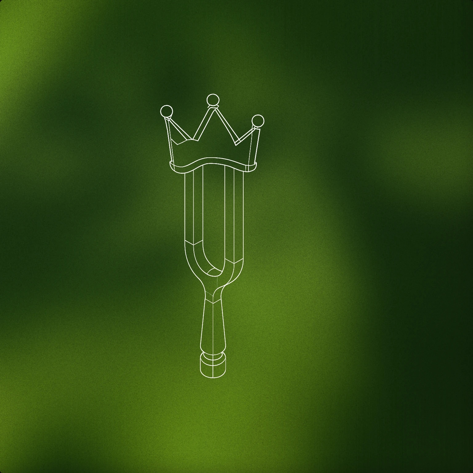 Cover of A crown-shaped tuning fork standing upright for Royal sound effects
