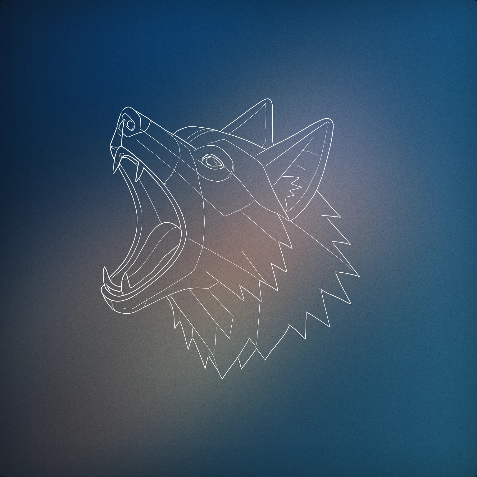 Cover of Wolf head with a large, exaggerated open mouth howling for Cartoon Wolf sound effects