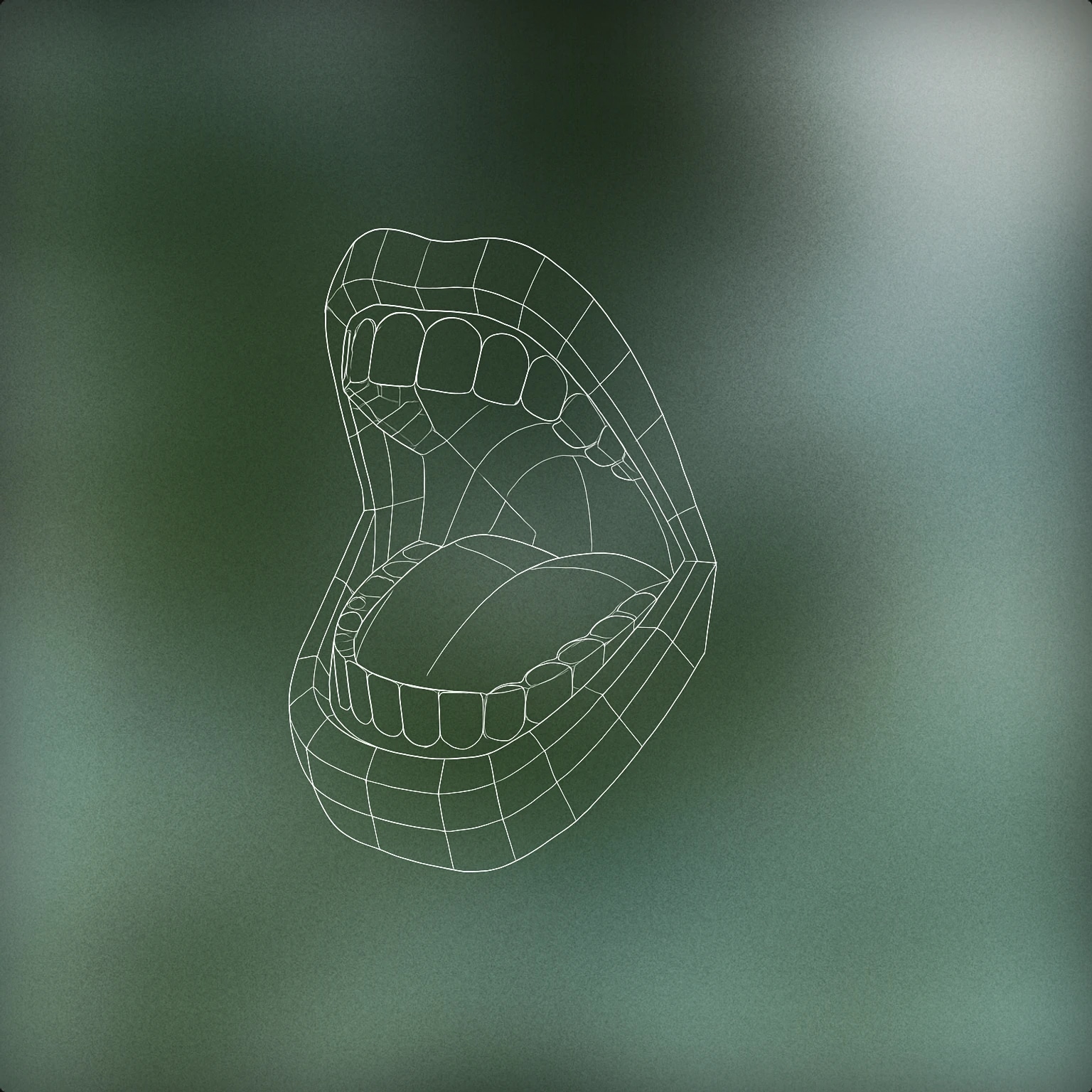 Cover of A wide-open stylized human mouth with a slightly open jaw and visible tongue, shown in a simplified, geometric form for Yawning sound effects