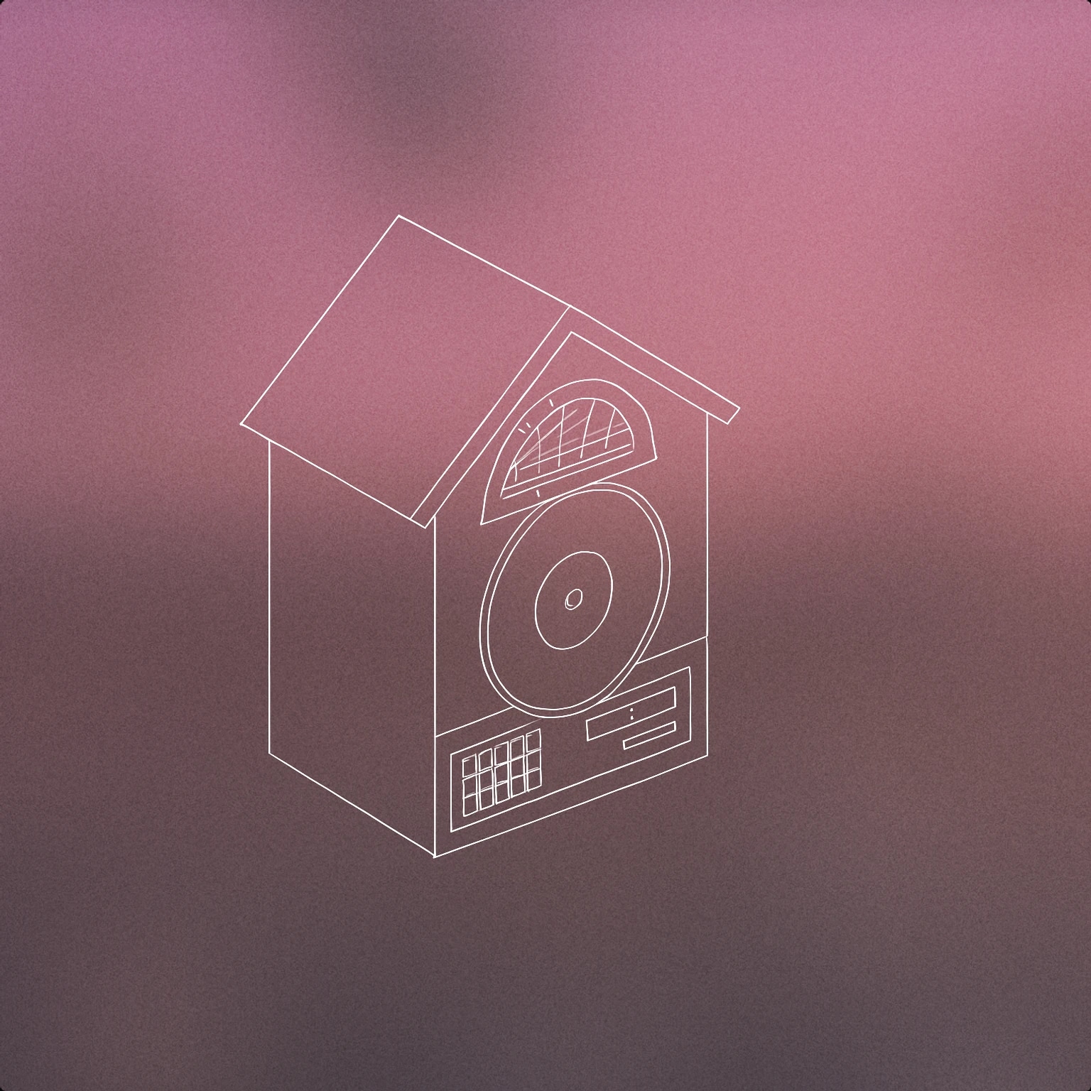 Cover of A simplified house-shaped jukebox with a large, central circular dial representing a record for House sound effects