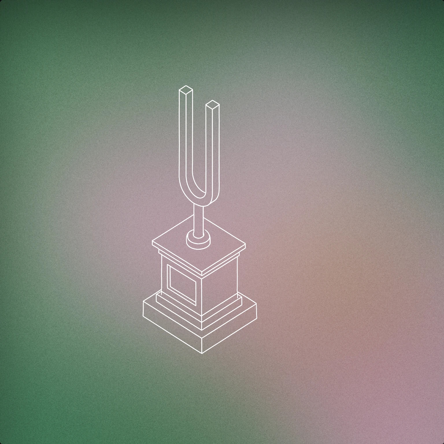 Cover of A large tuning fork standing on a stylized plinth resembling an altar for Temple sound effects