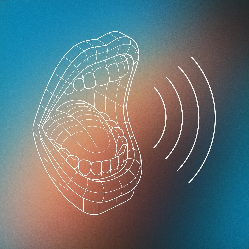 Cover of a stylized open mouth with sound lines emanating outward for Ahhhhh sound effects