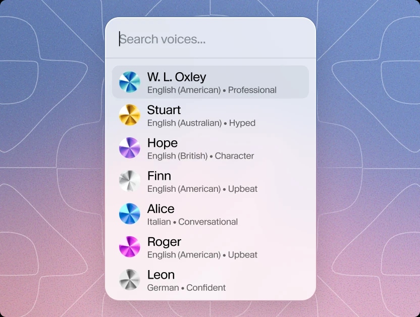 list of voices
