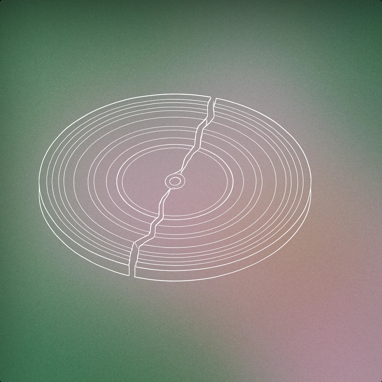 Cover of A cracked vinyl record with a visible split down the middle for Breaking sound effects