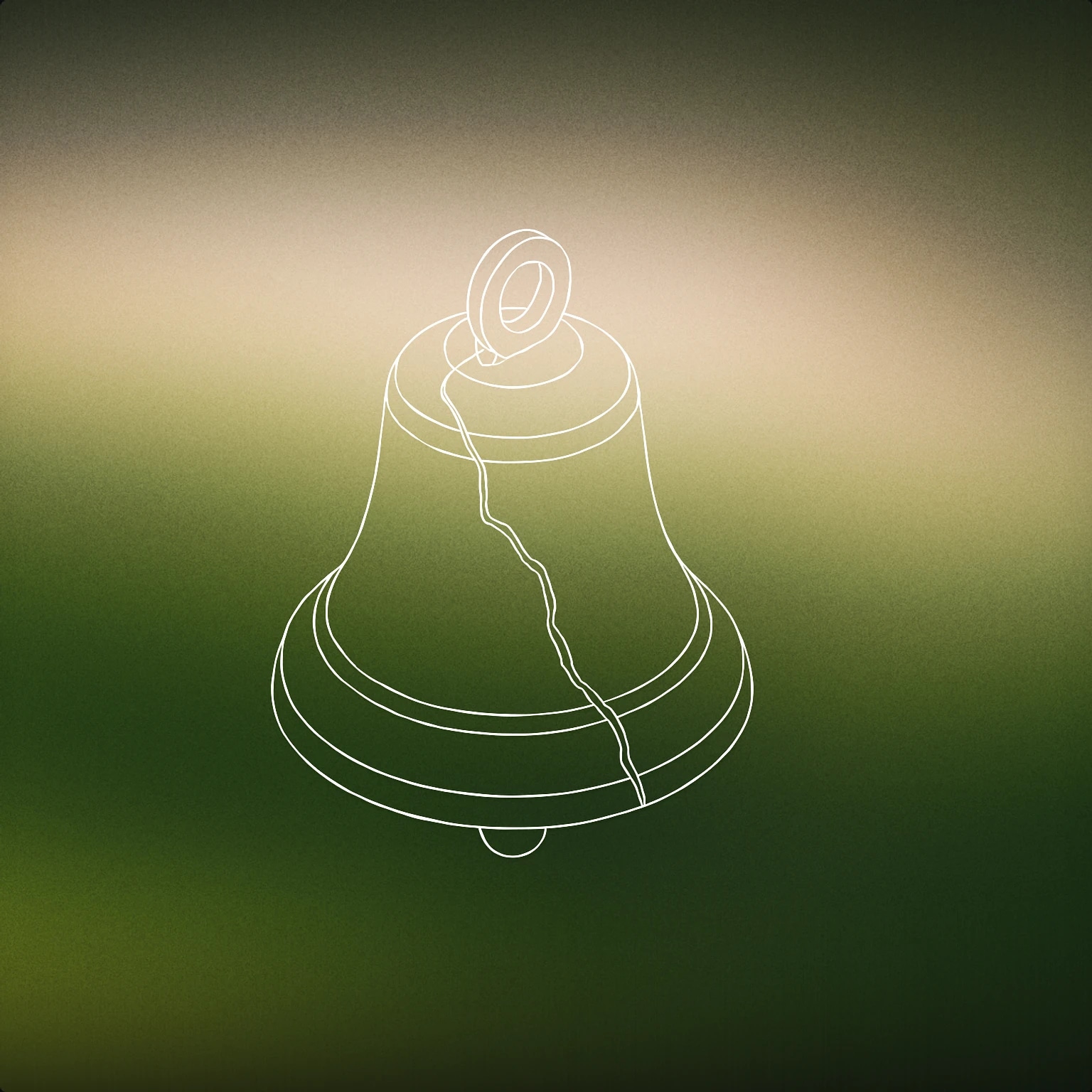 Cover of A single cracked bell with a visible fracture running through its body for Pain sound effects