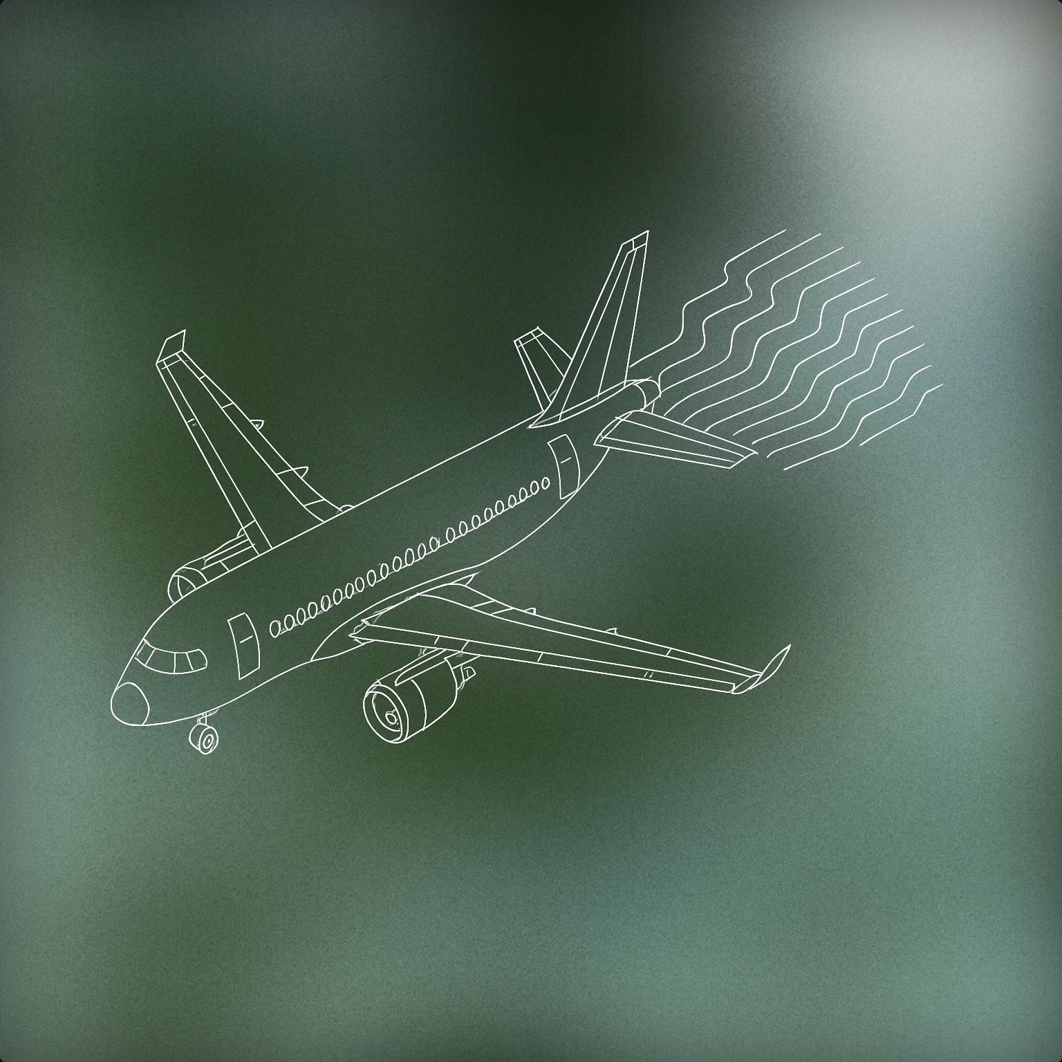 Cover of an airplane with stylized soundwave trails emanating from its engines for Flight sound effects