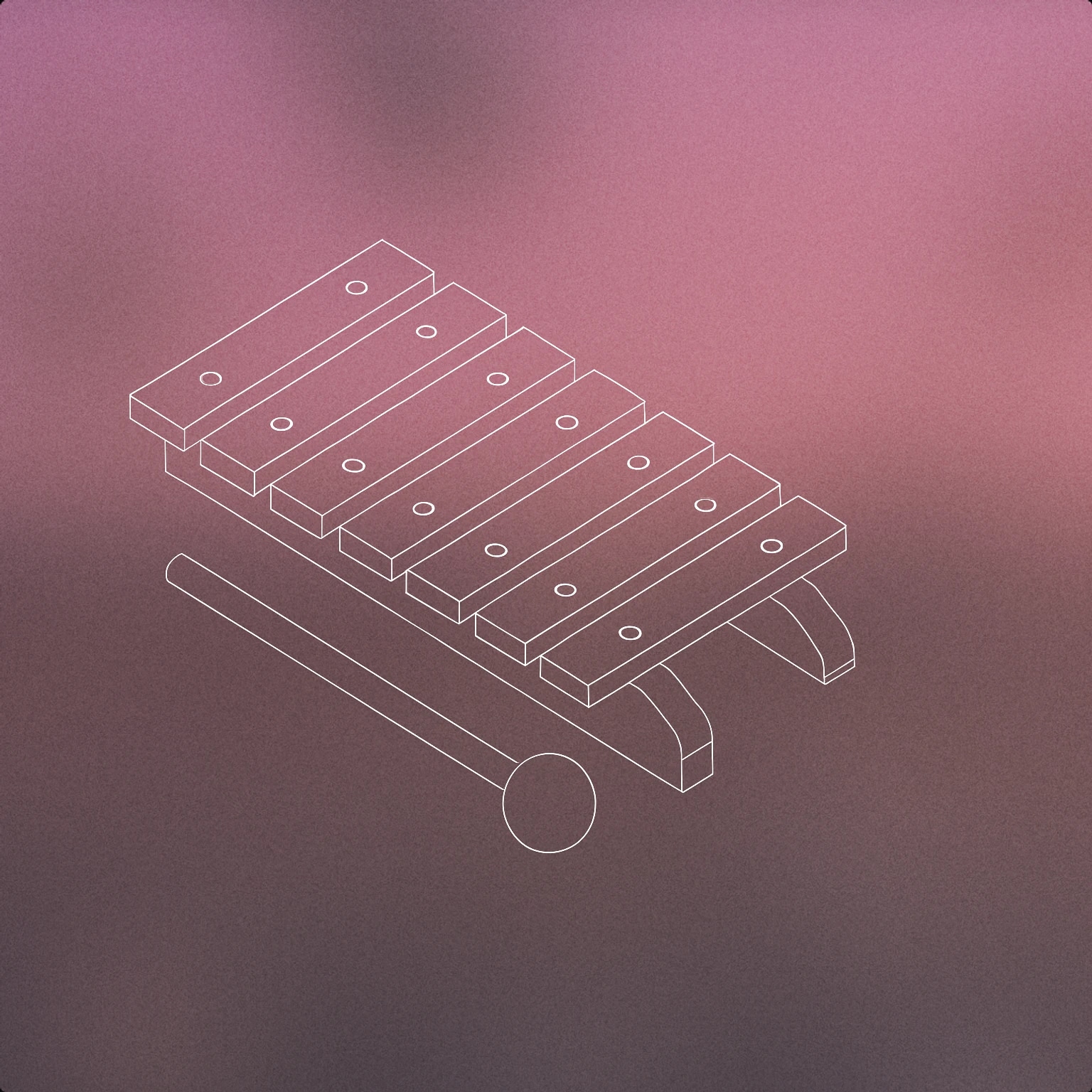 Cover of a simple toy xylophone with mallet for Children sound effects