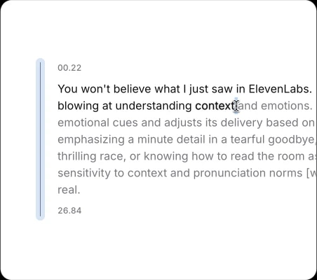 Video to Text Make Edits
