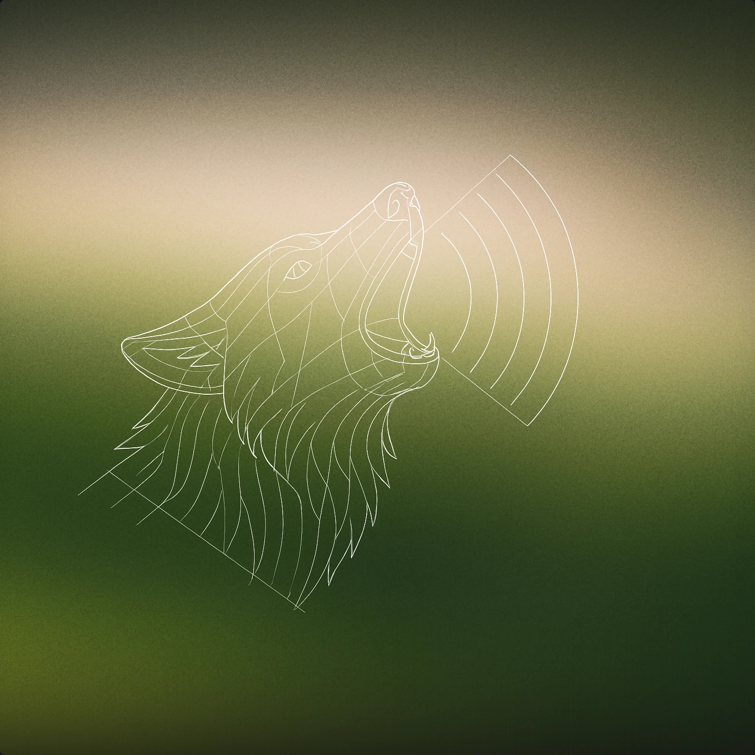 Cover of Howling wolf head with sound waves emanating from its open mouth for Werewolf sound effects
