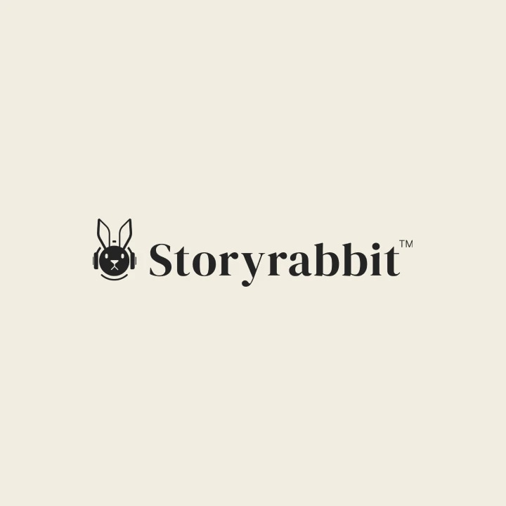 Storyrabbit logo with a rabbit wearing headphones.