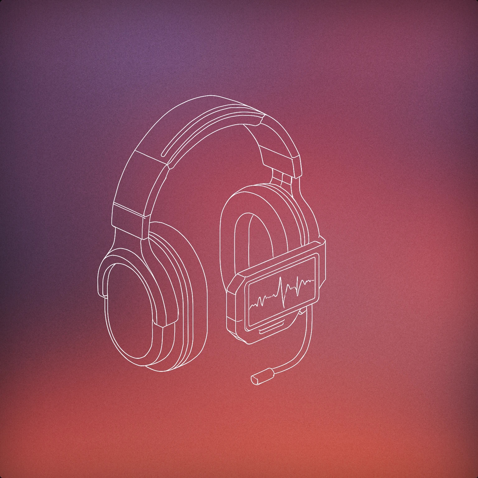 Cover of Futuristic headset with integrated waveform display for Cyber sound effects