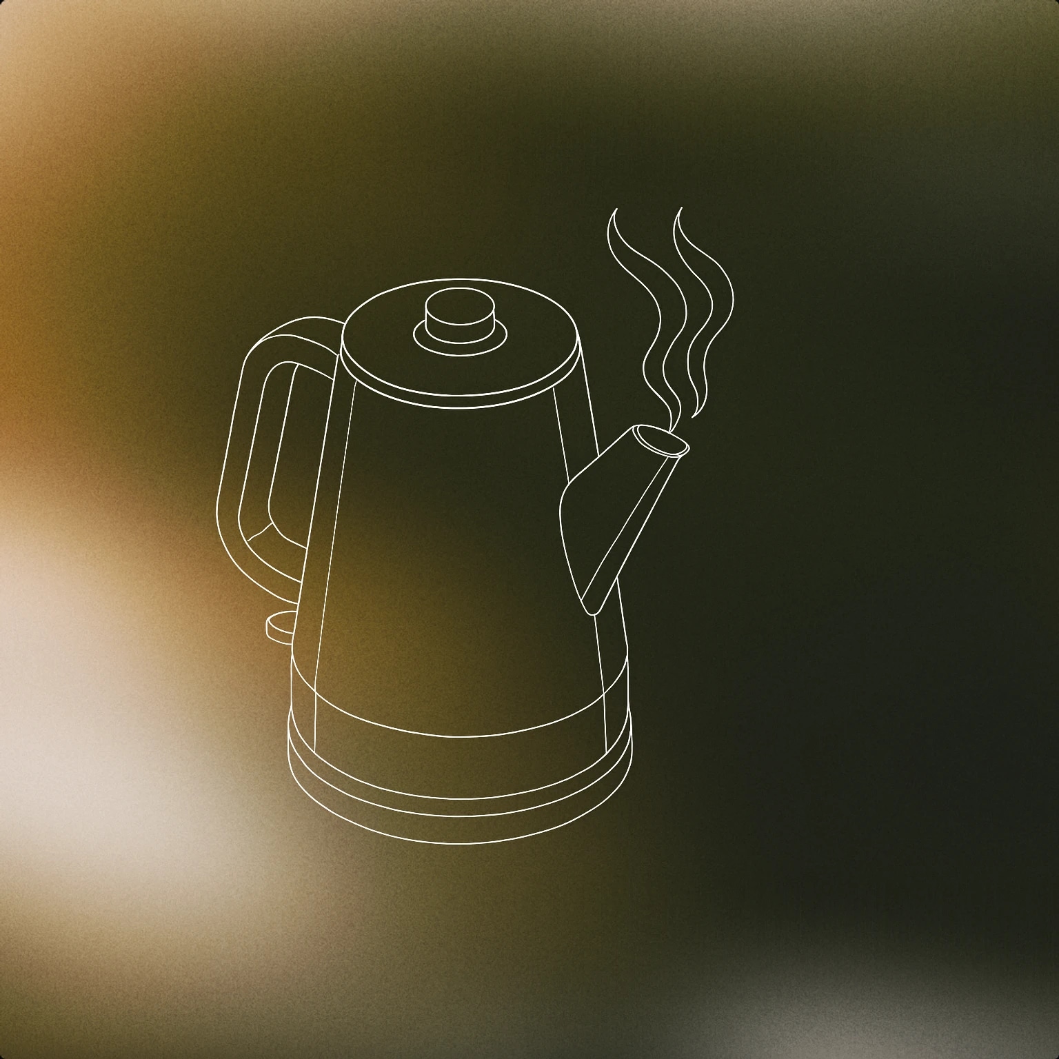 Cover of a kettle emitting stylized rising steam waves for Boiling sound effects