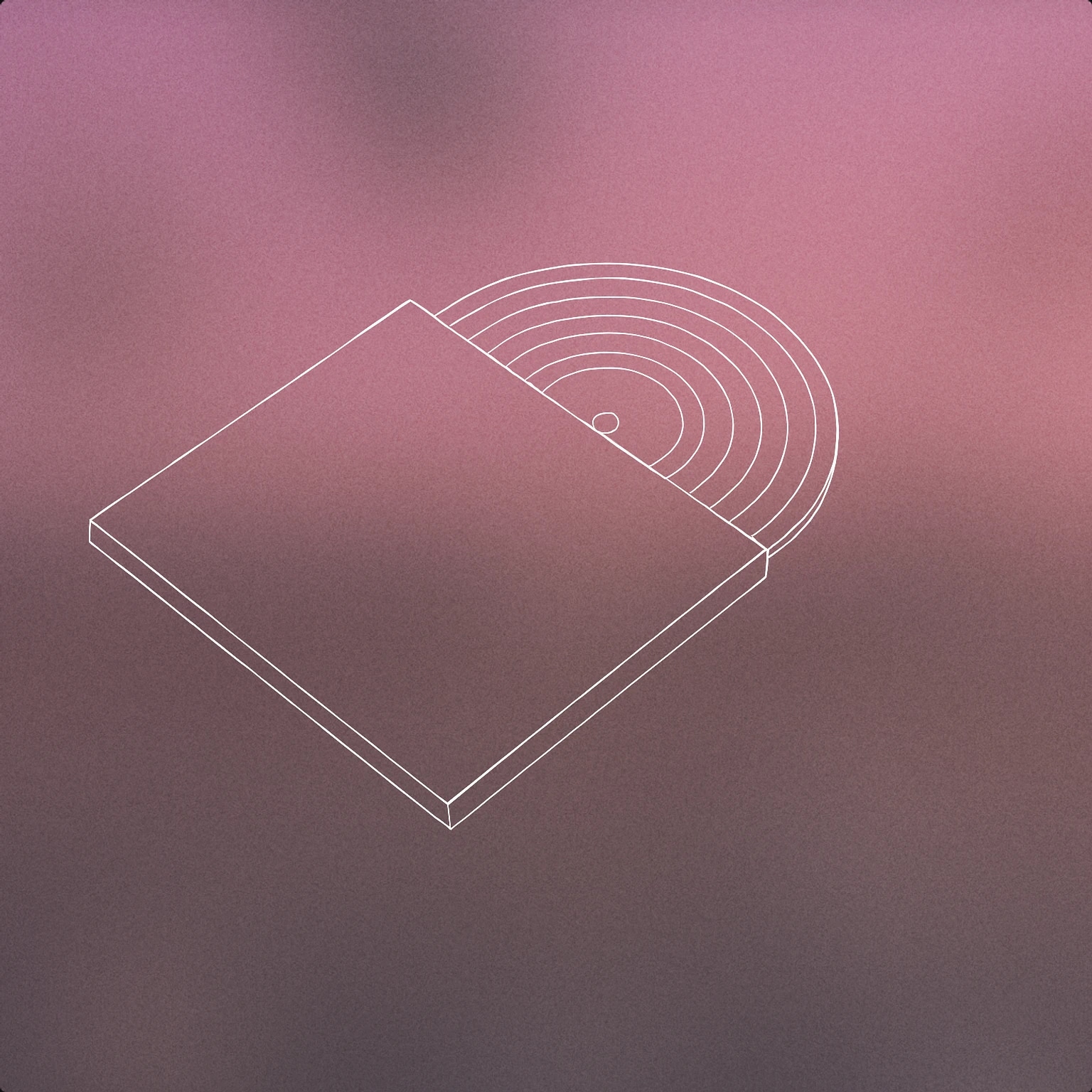 Cover of Vinyl record partially entering a record sleeve for Into sound effects