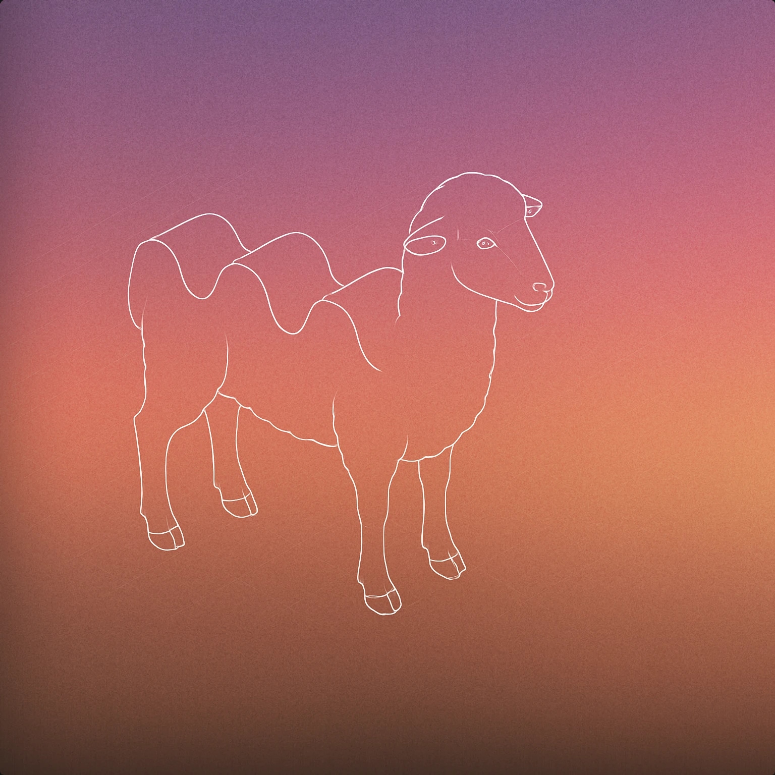 Cover of A stylized lamb with a woolly fleece shaped like a gentle, undulating waveform for Lamb sound effects