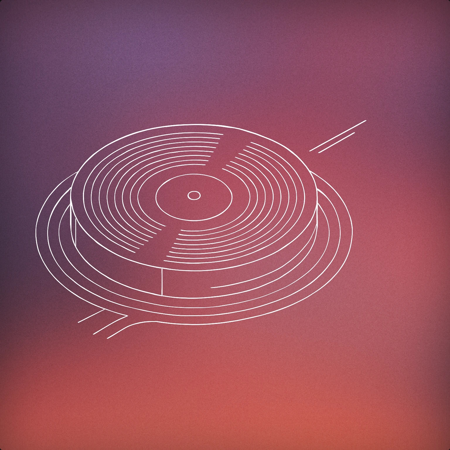 Cover of vinyl record in a stylized groove with a visible motion line for Moving sound effects