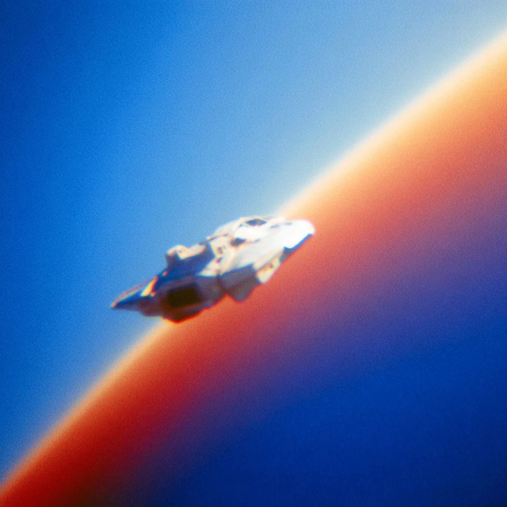 Spaceship in space