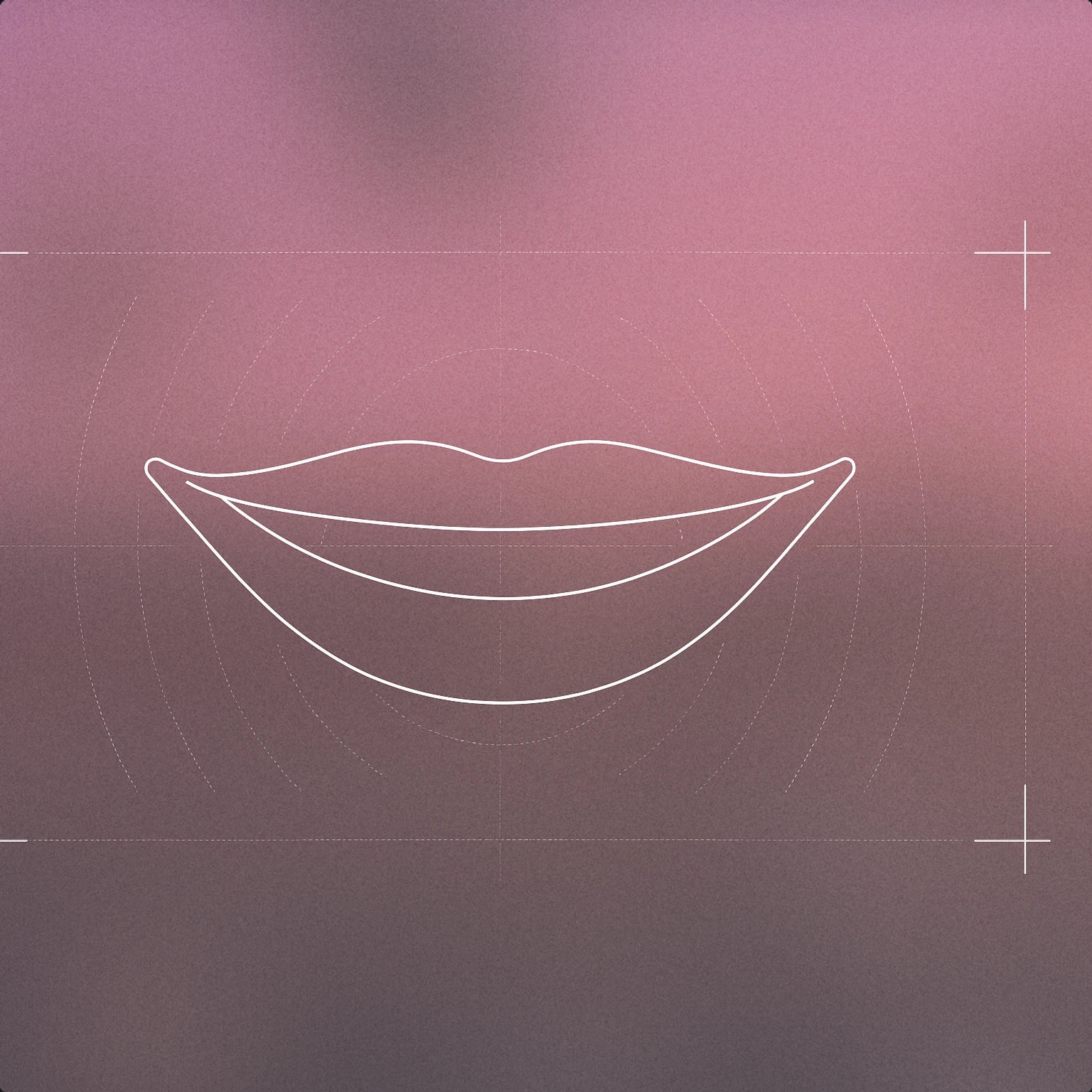 Cover of A mouth formed as a gently curved line with two symmetrical dimples, surrounded by subtle, radiating lines reminiscent of soft sound vibrations for Smile sound effects