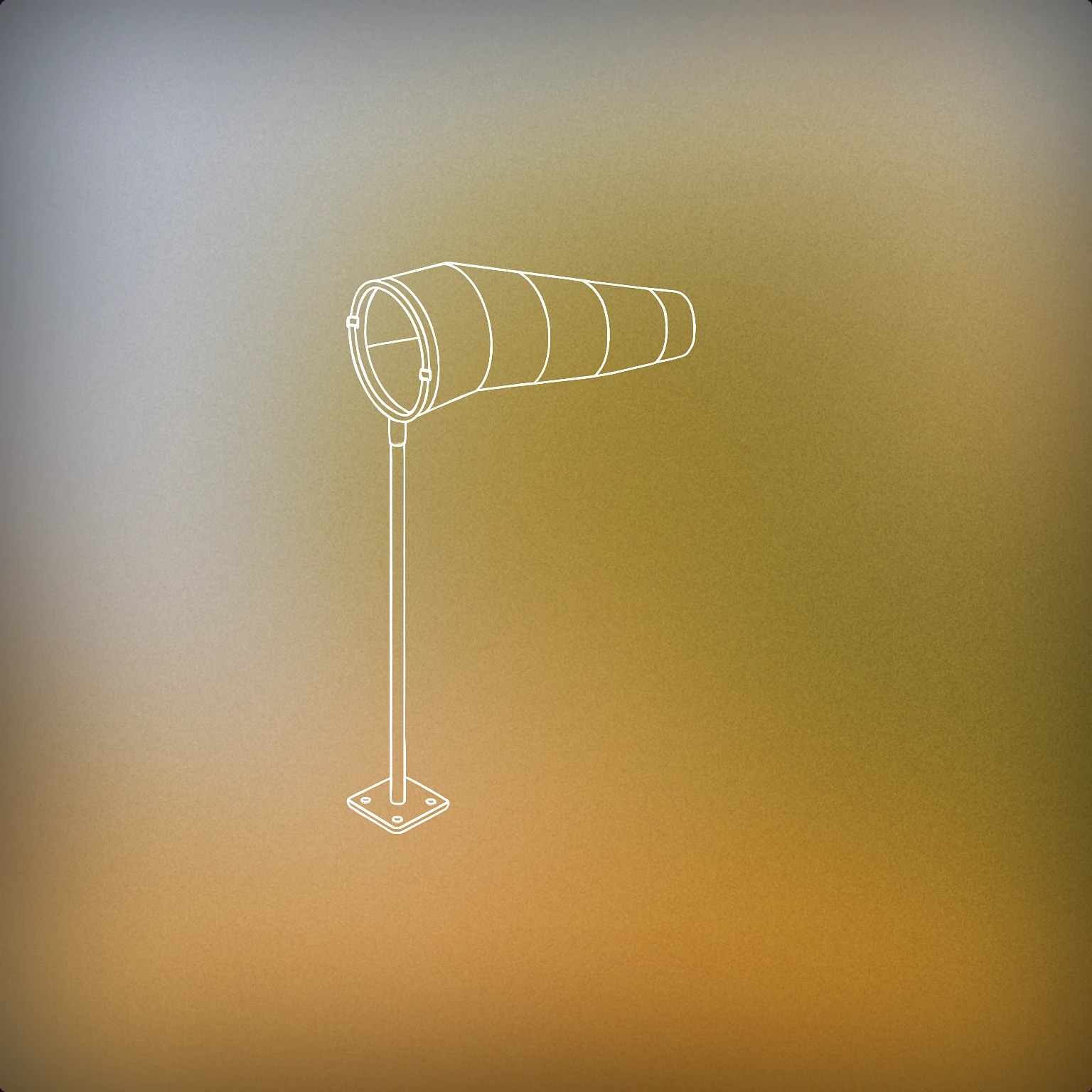 Cover of a gently billowing windsock on a slender pole for Light Wind sound effects