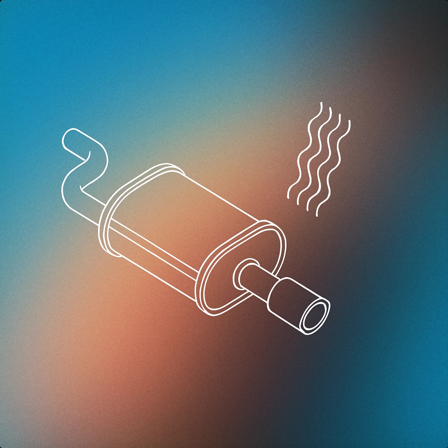 Cover of A simplified car exhaust pipe emitting stylized vibration lines for Car Sound sound effects