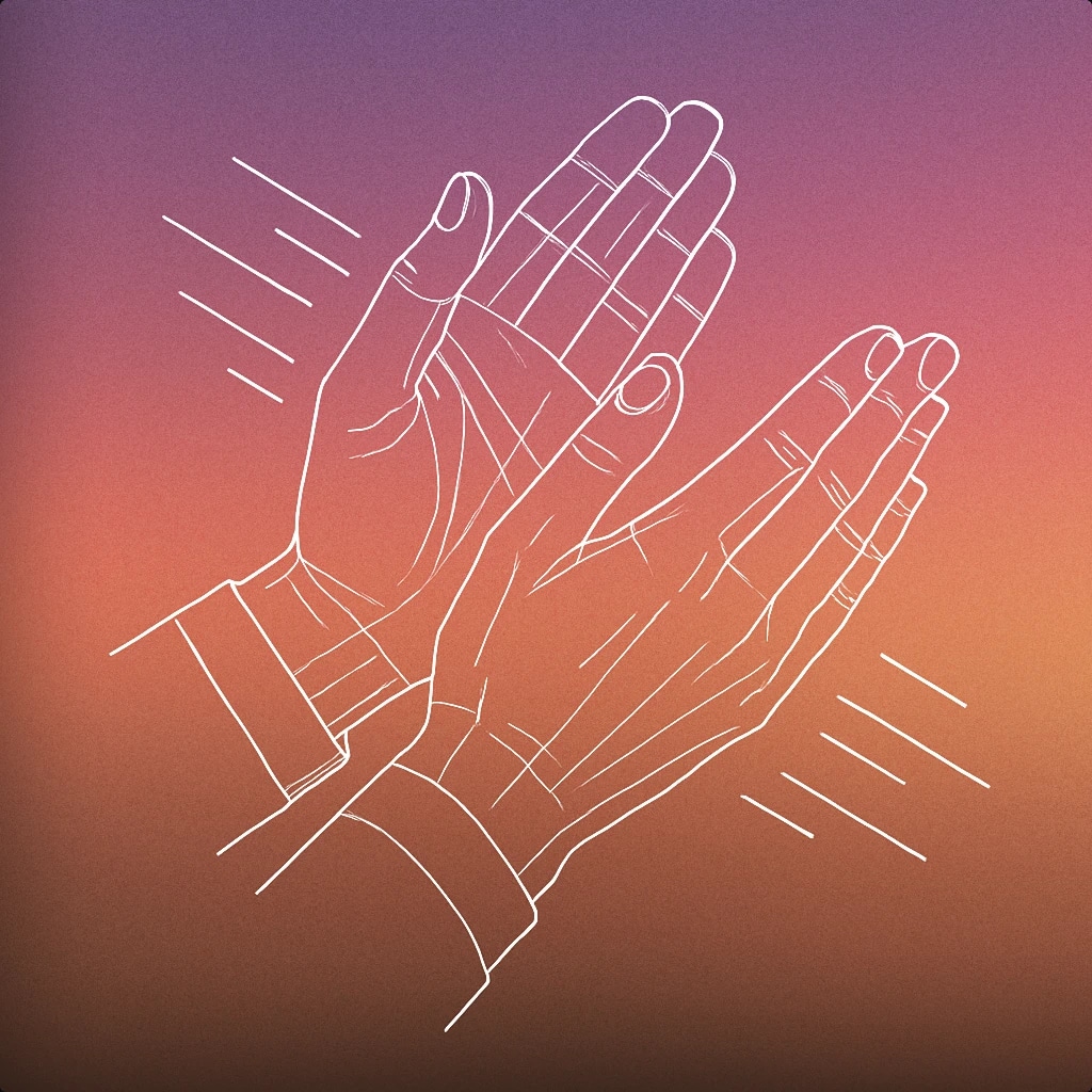 Cover of two hands mid-clap, slightly apart, with motion lines indicating movement for Slow Clap sound effects