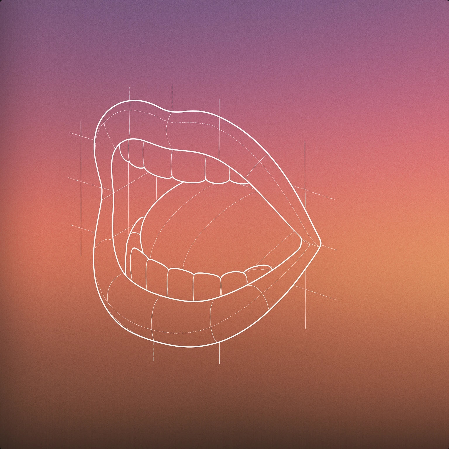 Cover of open mouth with rounded lips for Ohhh sound effects
