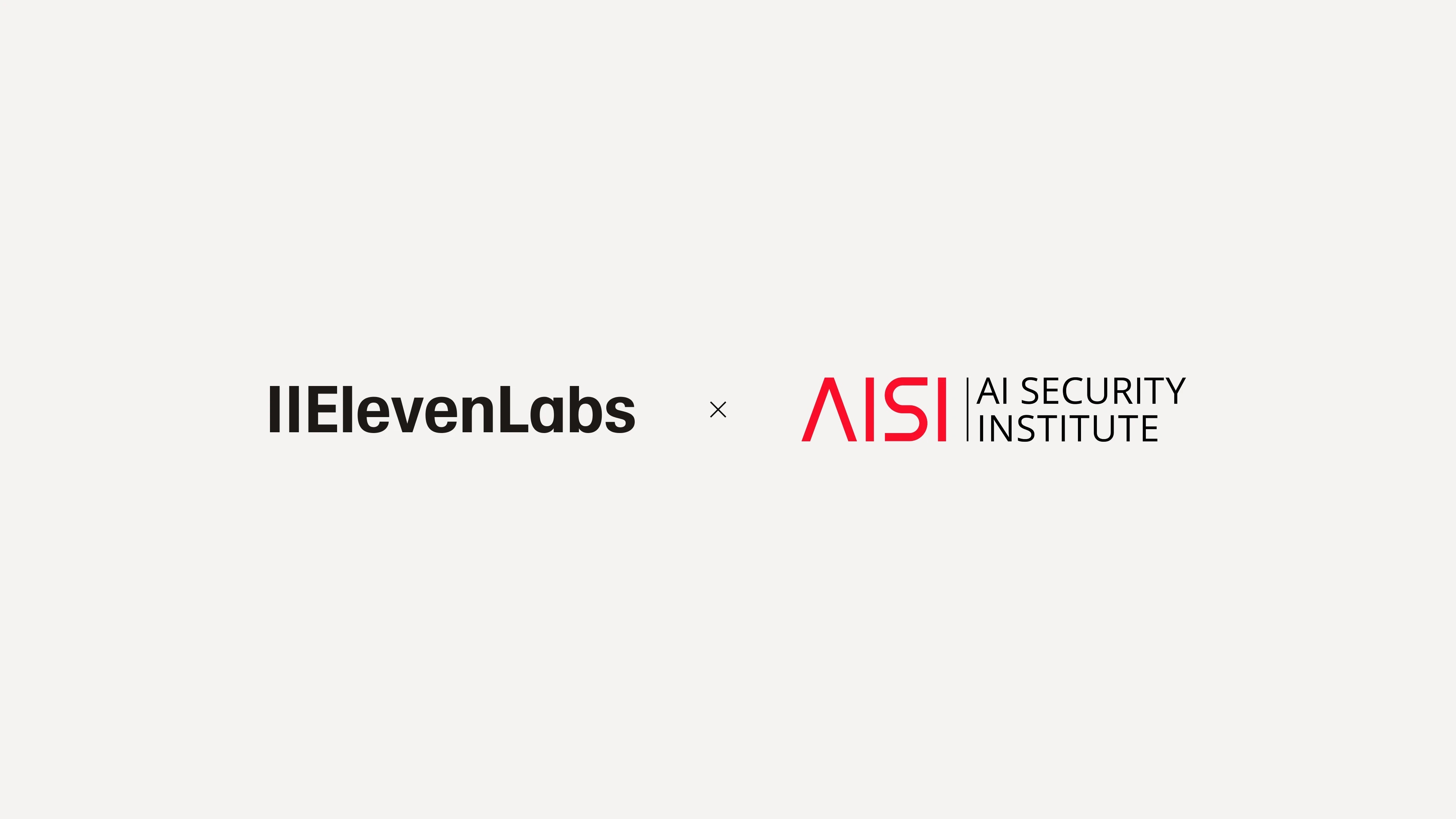 Logos for ElevenLabs and the UK AISI