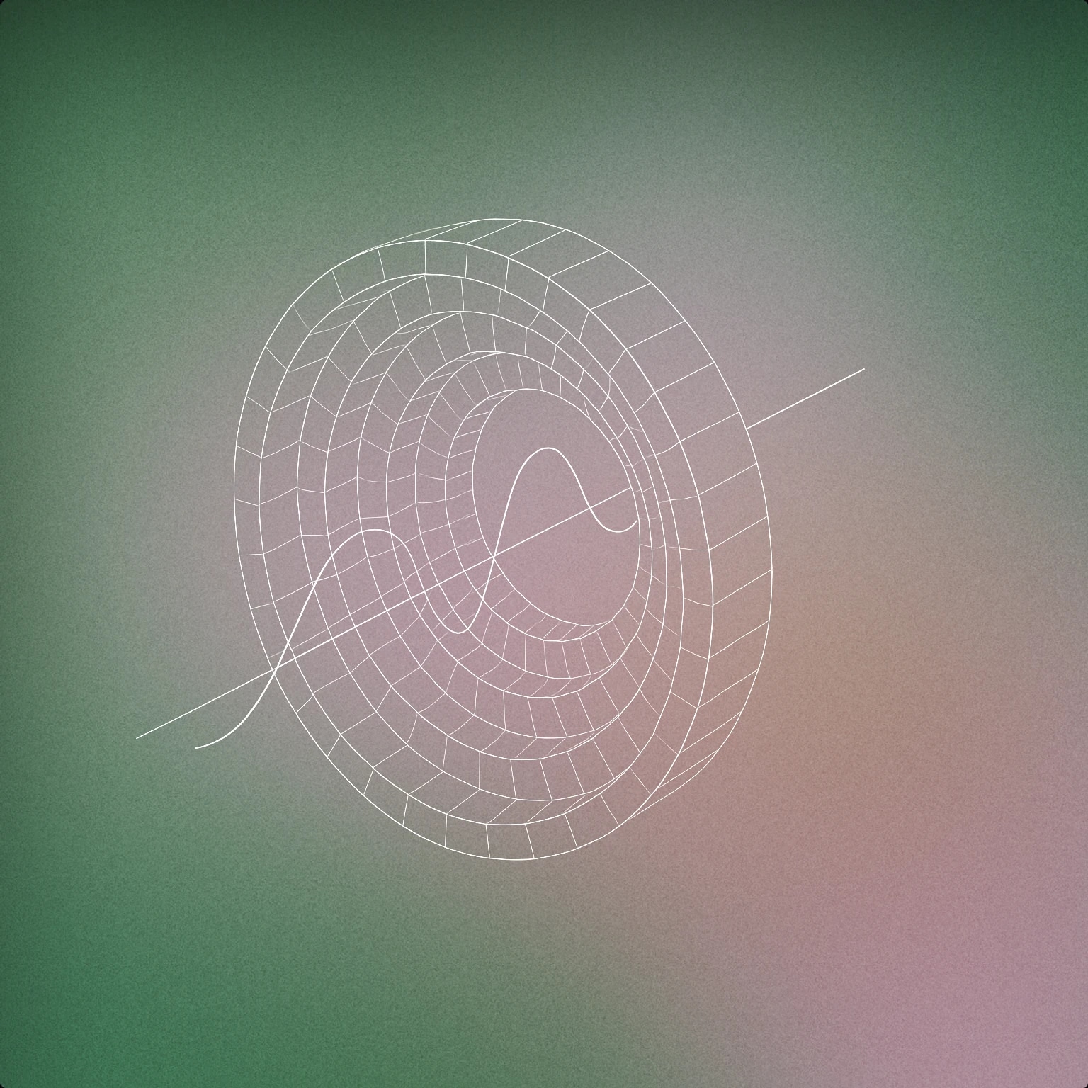 Cover of A circular tunnel with concentric diminishing rings and a single sine wave passing through its center for Wormhole sound effects