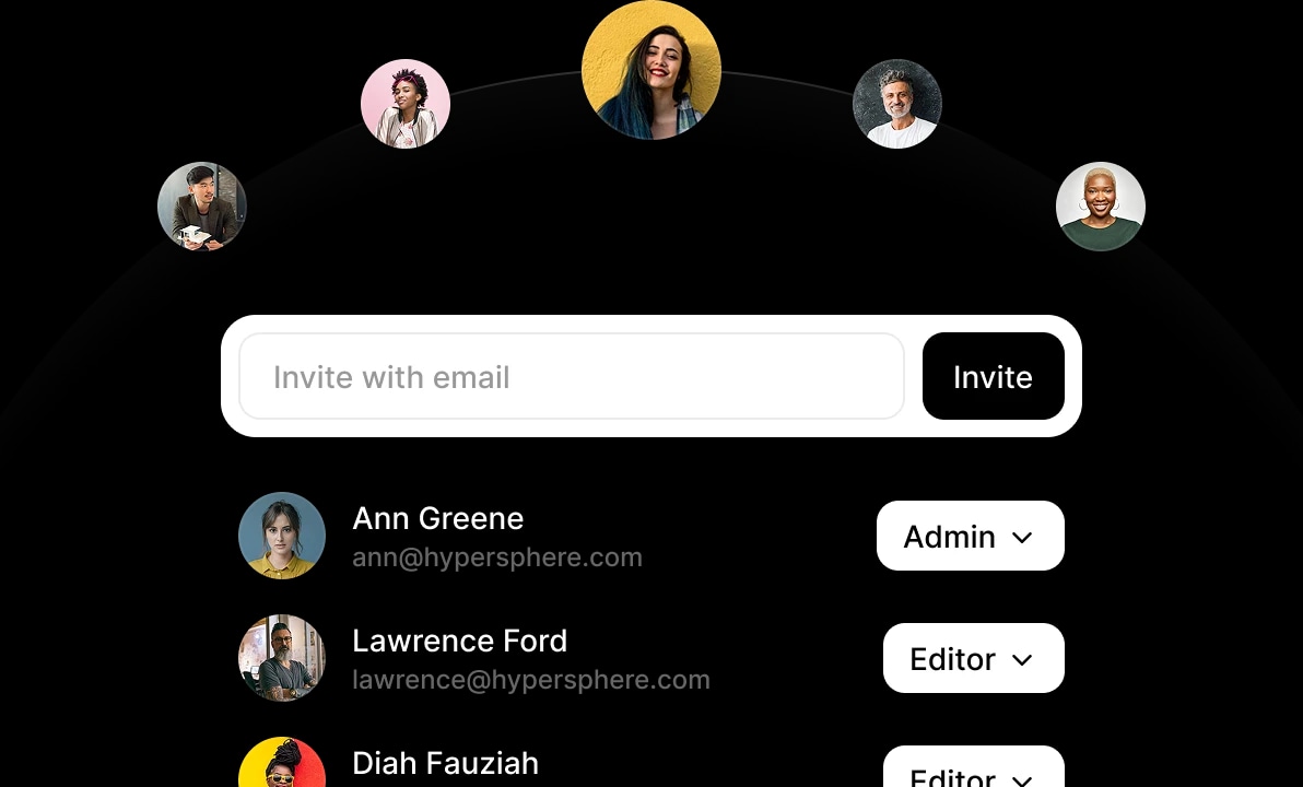 Sharing UI screenshot