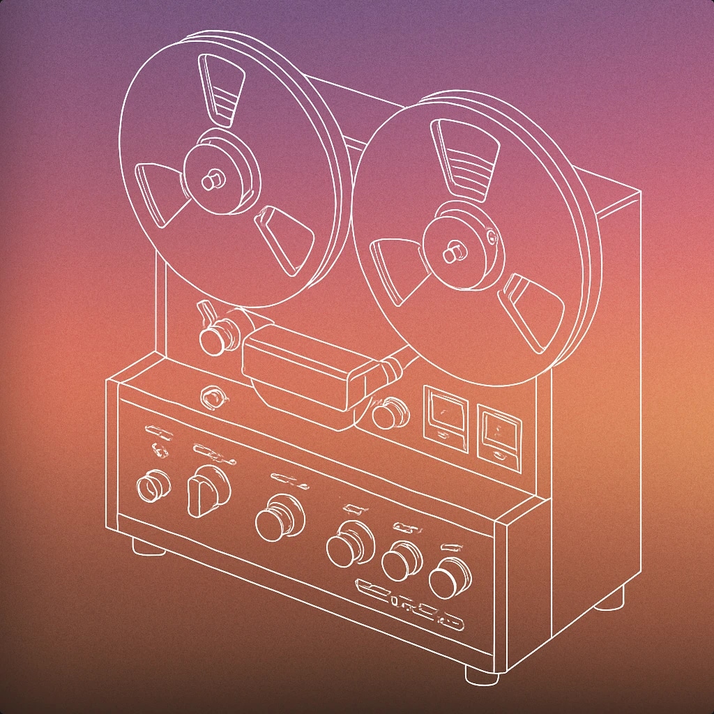 Cover of reel-to-reel tape recorder for Machine sound effects