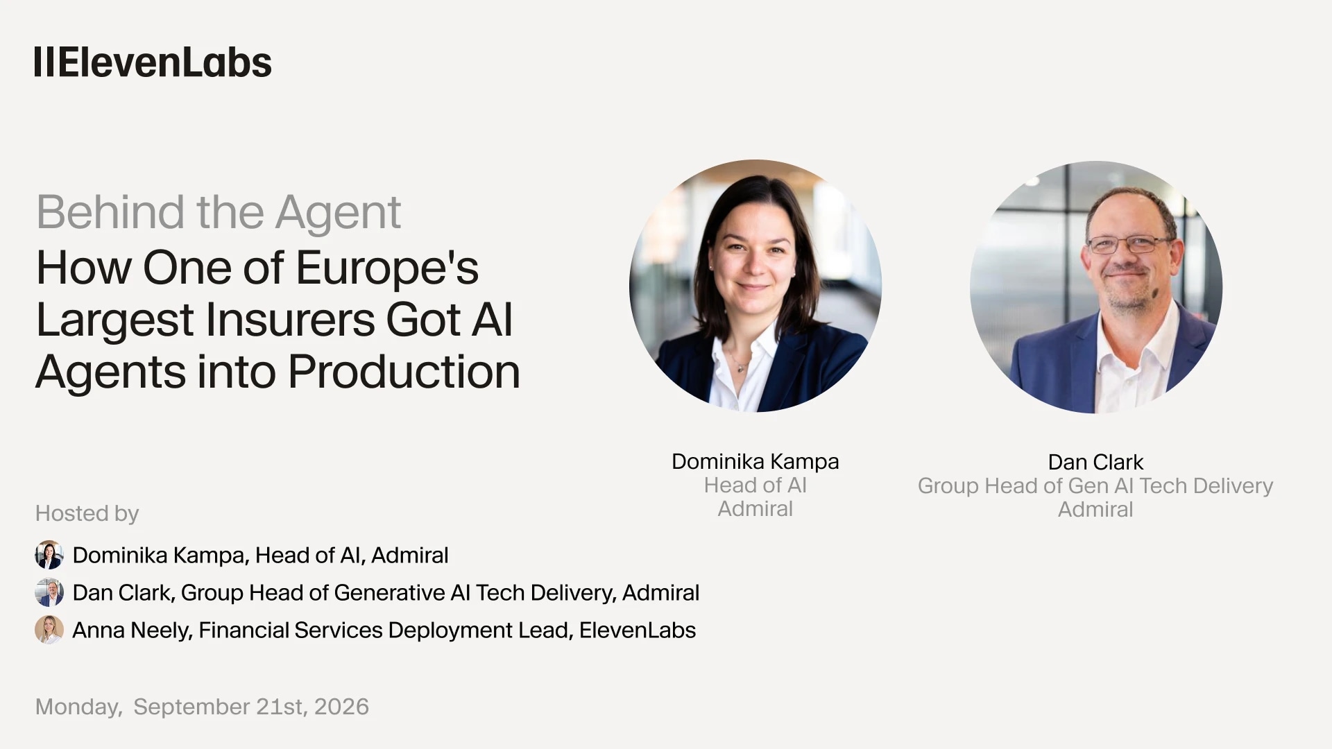 ElevenLabs webinar: Admiral leaders discuss putting AI agents into production.