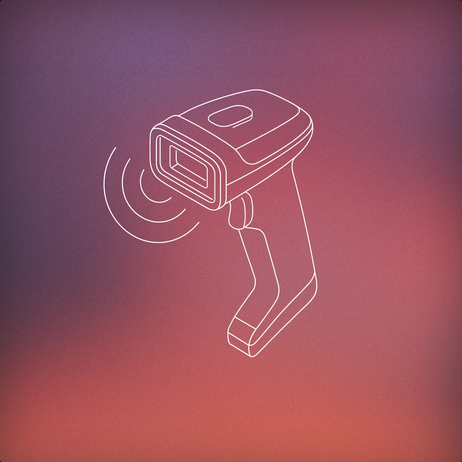 Cover of Handheld barcode scanner with a visible soundwave emitting from its scanning window for Scanner sound effects