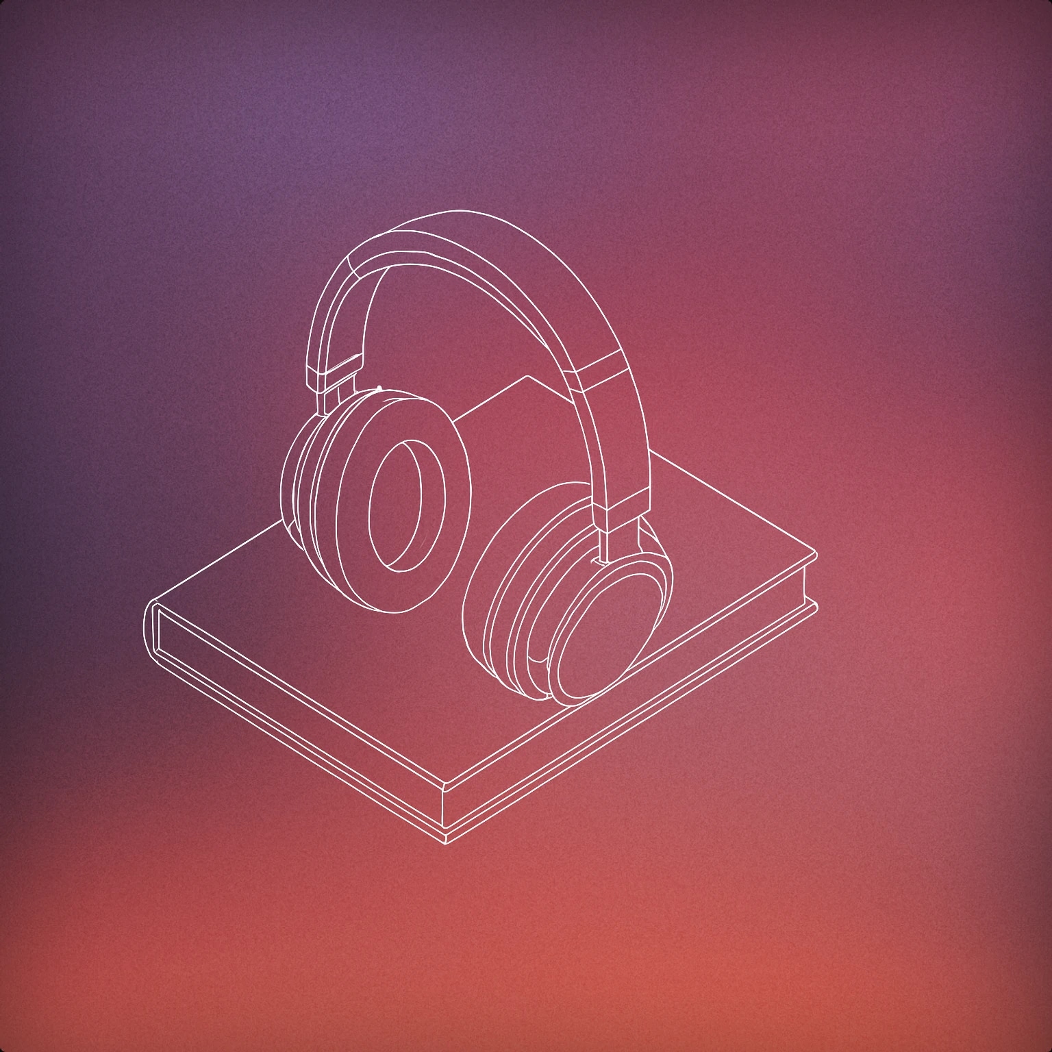 Cover of A pair of over-ear headphones resting softly on a flat, closed book for Silence sound effects