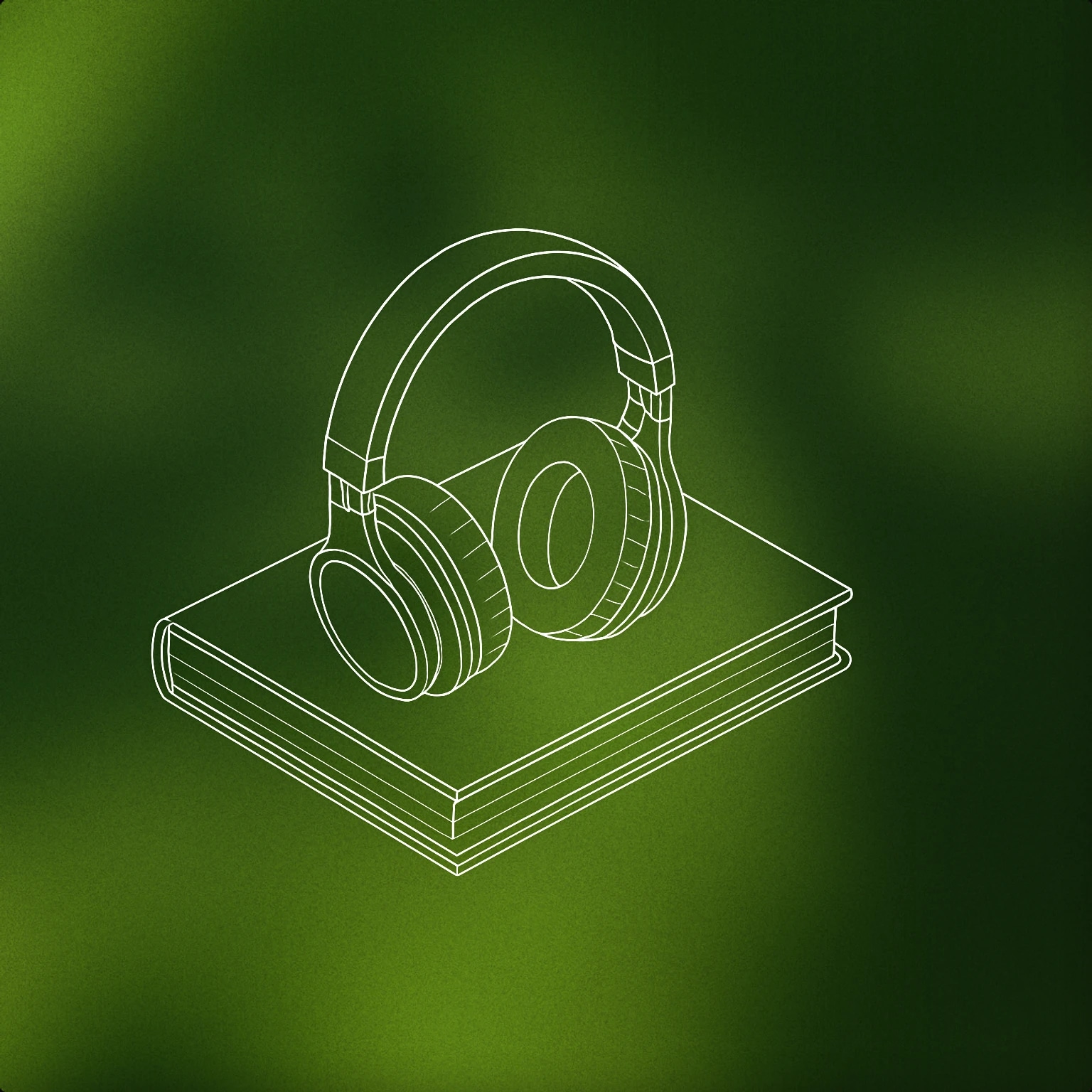 Cover of A pair of over-ear headphones placed gently on a soft, closed book for Silent sound effects