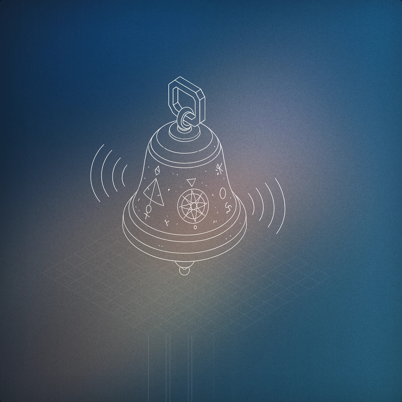 Cover of A floating enchanted bell with arcane symbols etched into its surface, emitting subtle sound waves for Magical sound effects