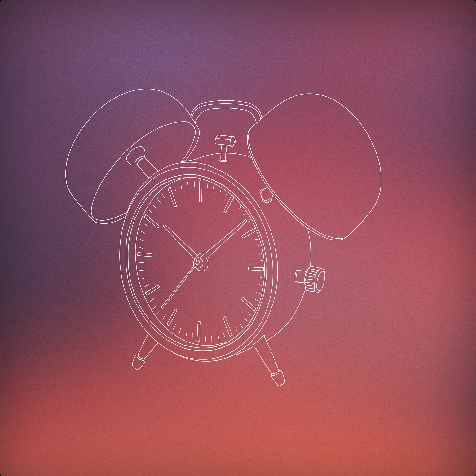 Cover of alarm clock with exaggeratedly large ringing bells for Obnoxious sound effects