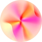 Colorful abstract swirl in a circular shape.