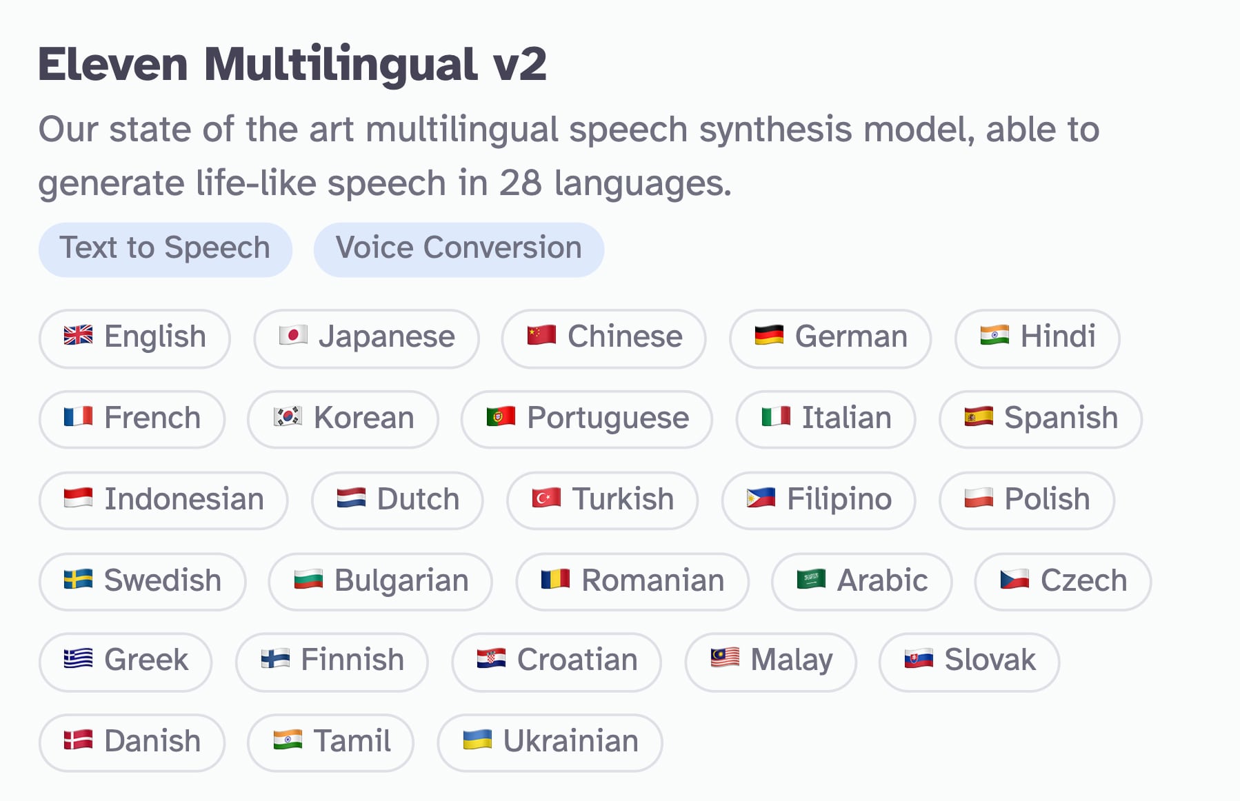 Multilingual V2