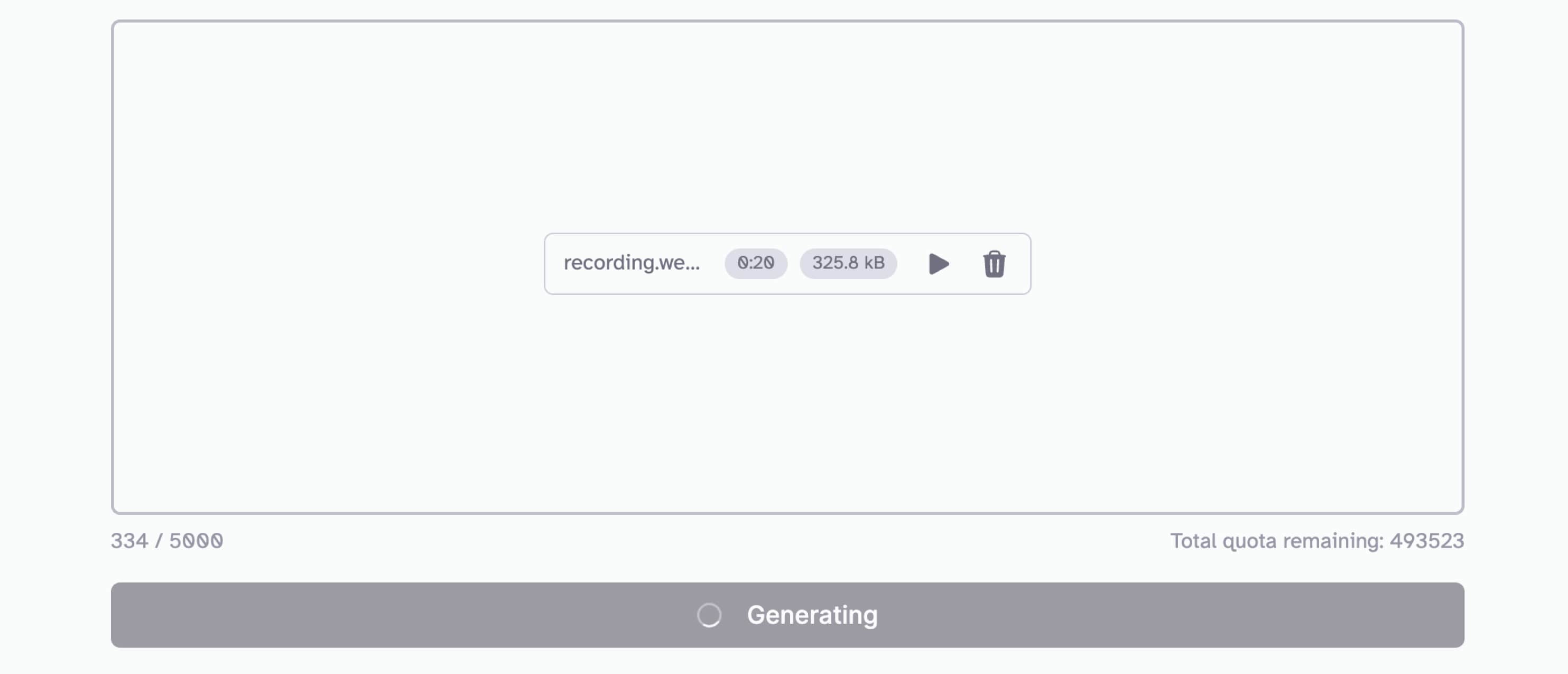 How to use the AI Voice Changer - Step 3: Generate your AI Voice Clone