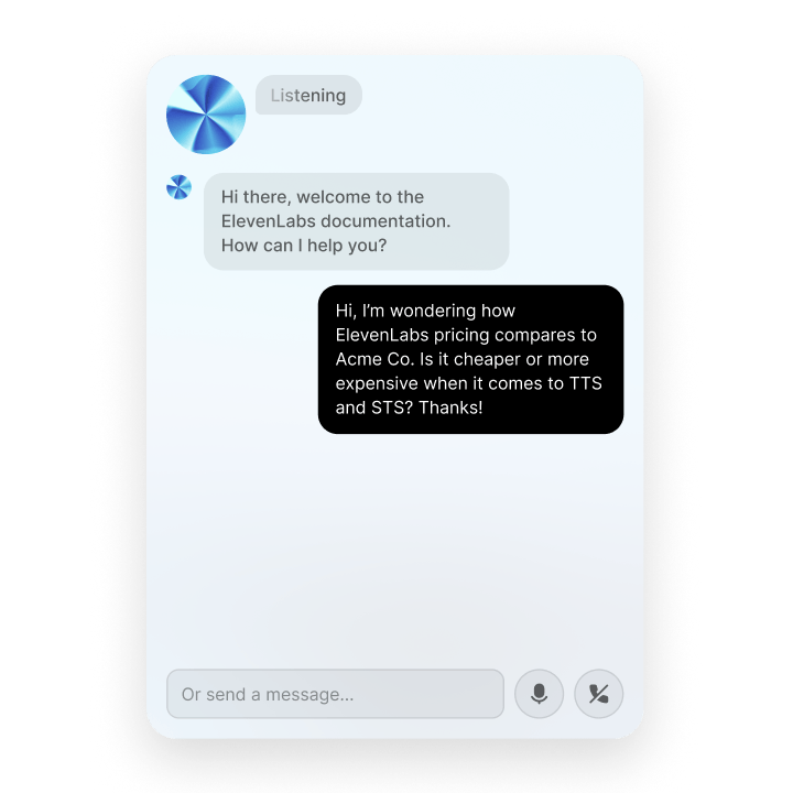 Conversational AI interface
