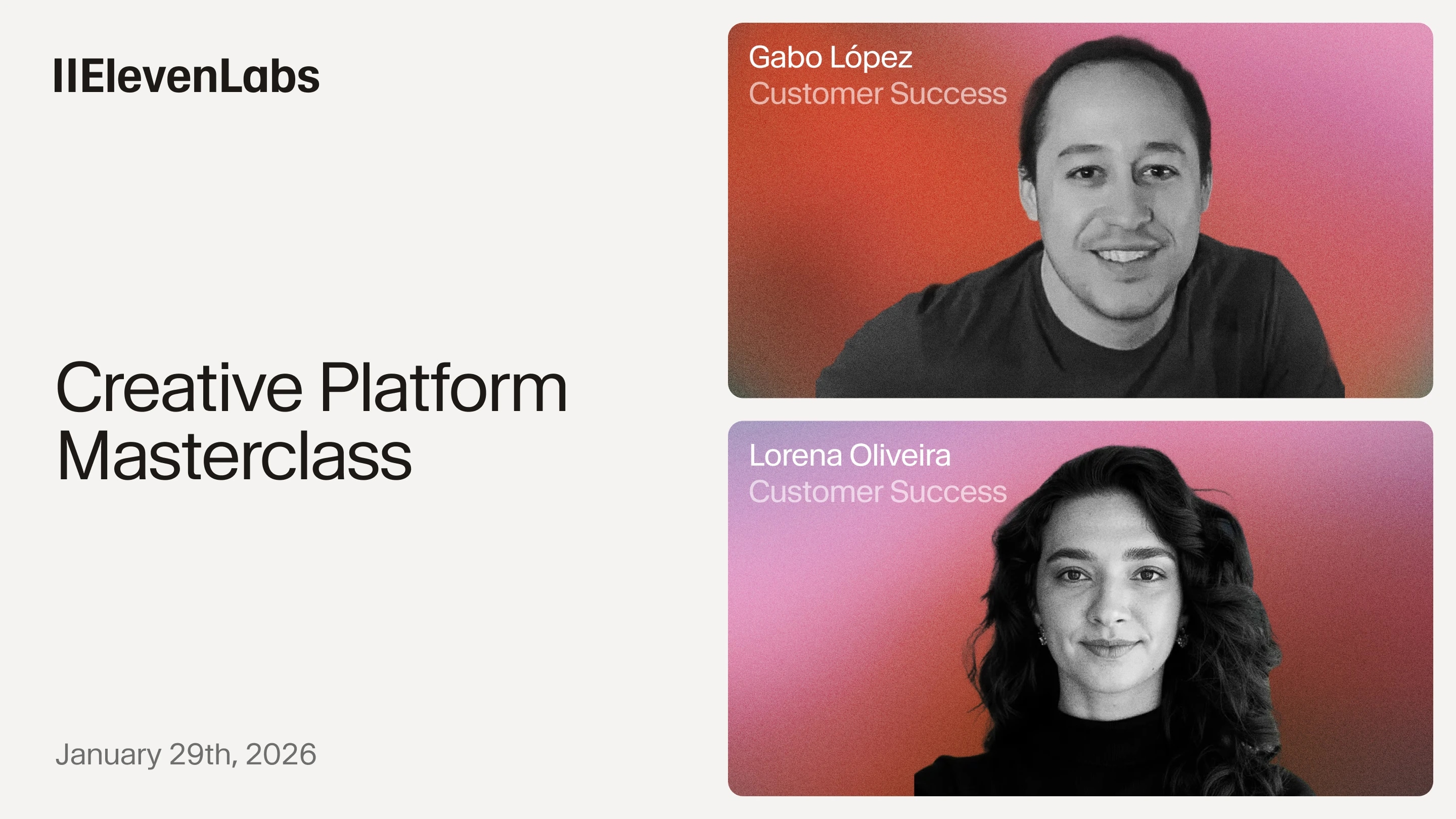 Creative Platform Masterclass hosts